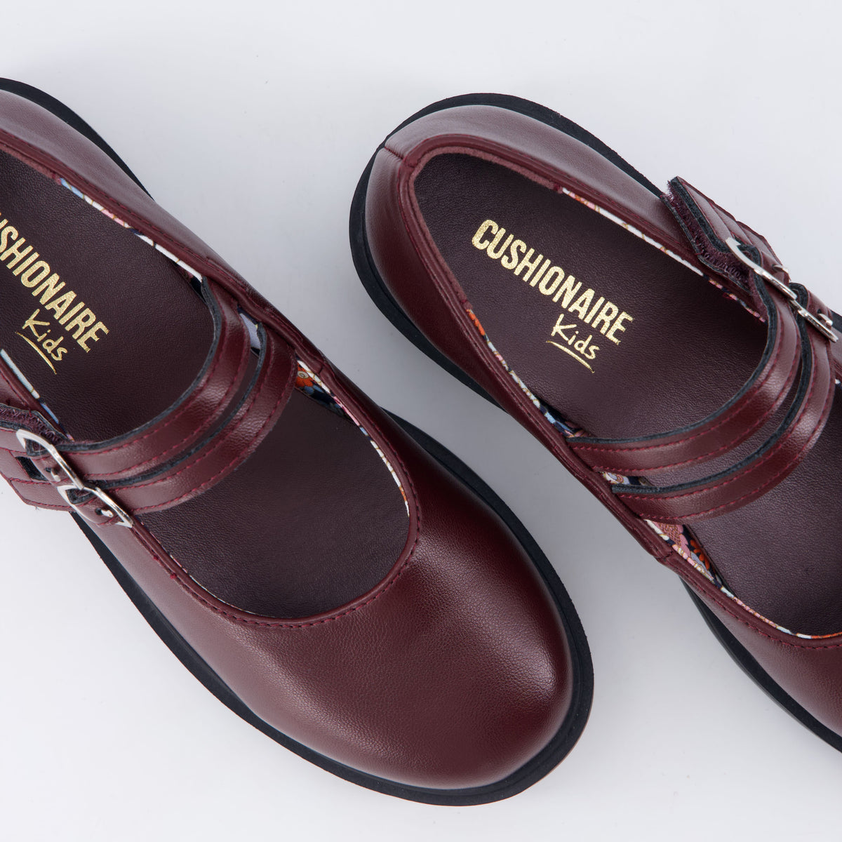 Reba Girls Mary Jane Shoes Burgundy Medium