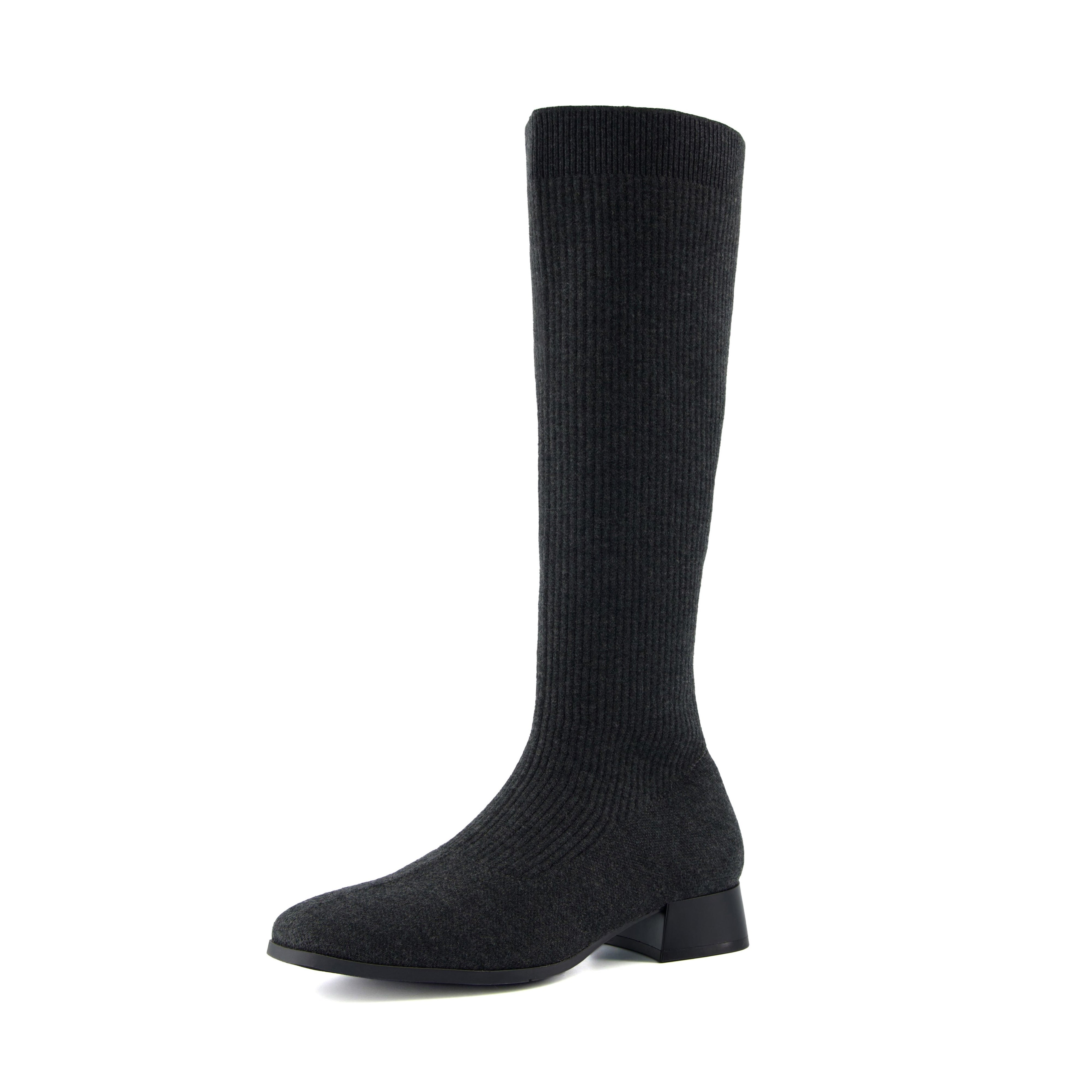 Rialto Knit Knee-High Boot Taupe