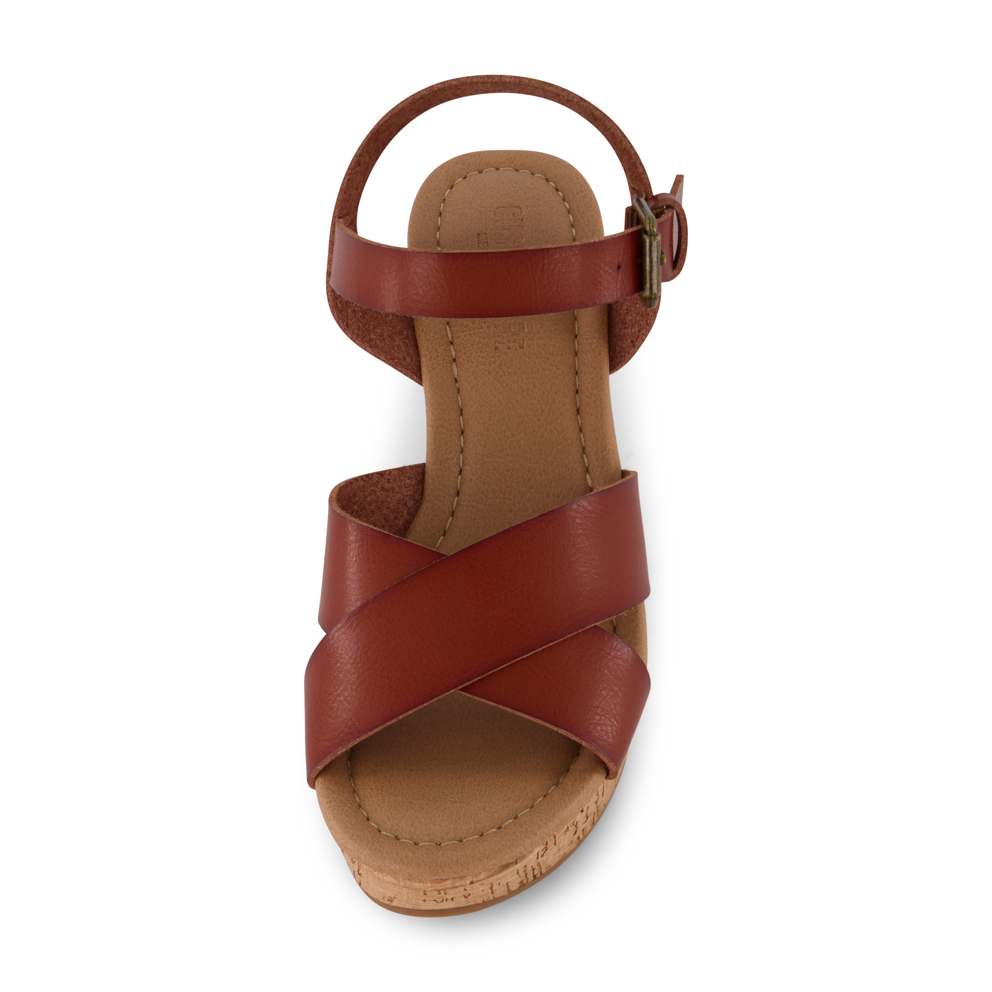 Rosie Cork Wedge Sandal Cognac