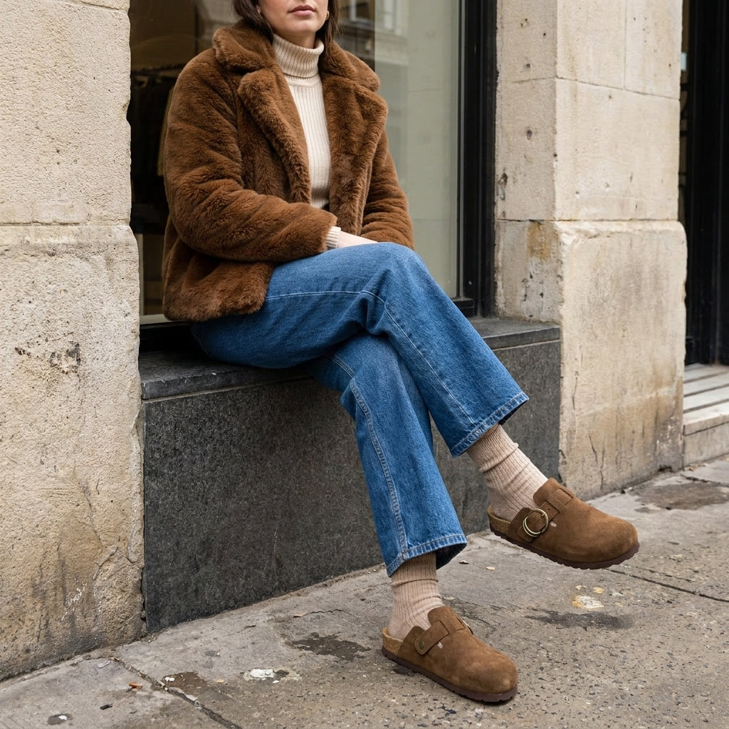 Ruben Leather Womens Clogs