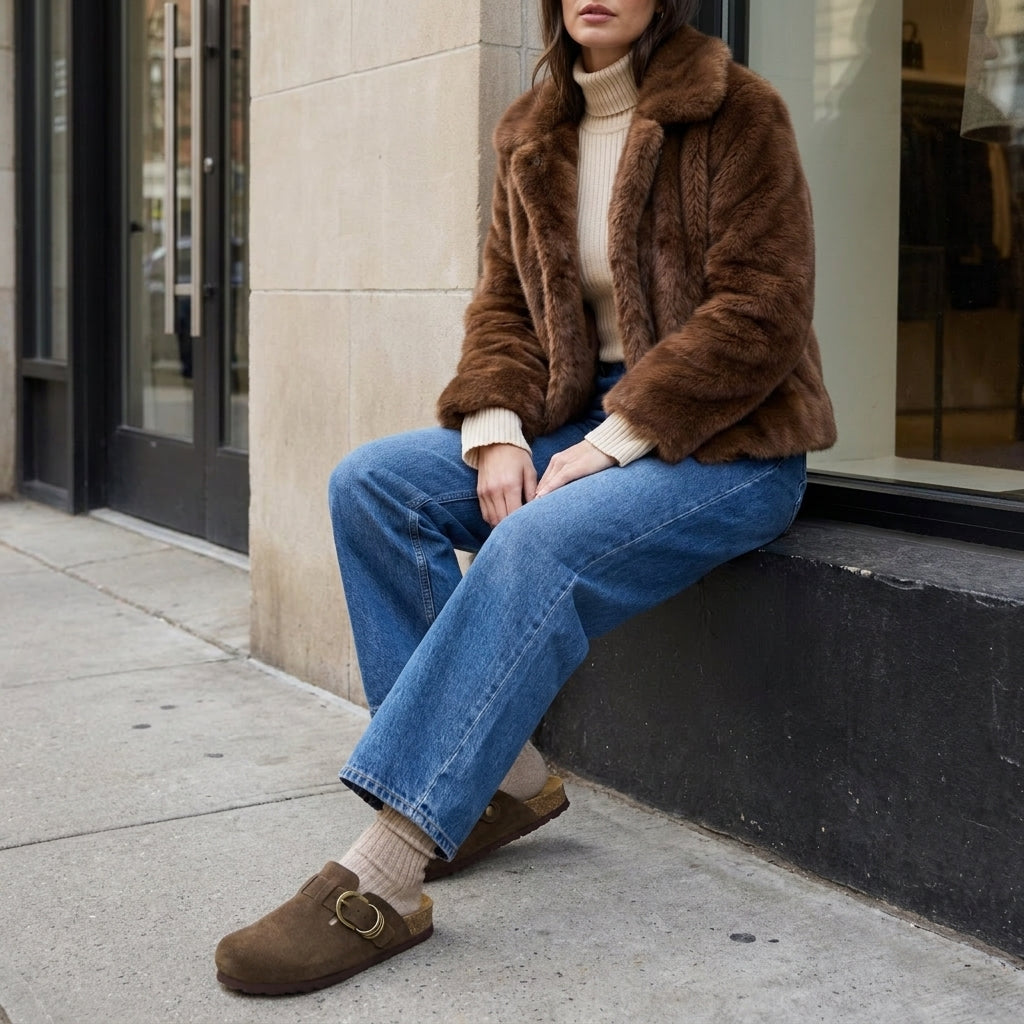 Ruben Leather Womens Clogs
