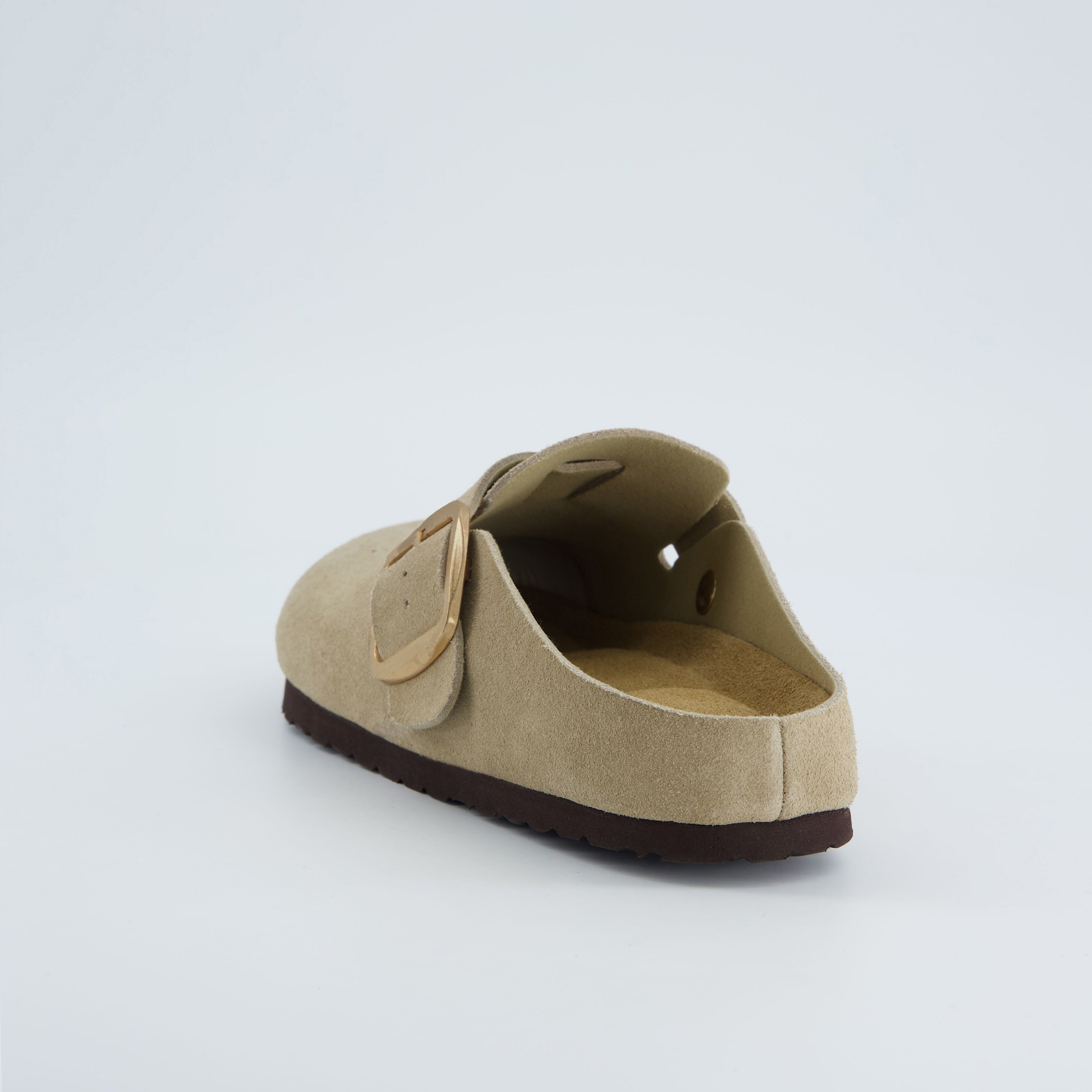 Rusty Leather Clogs Beige