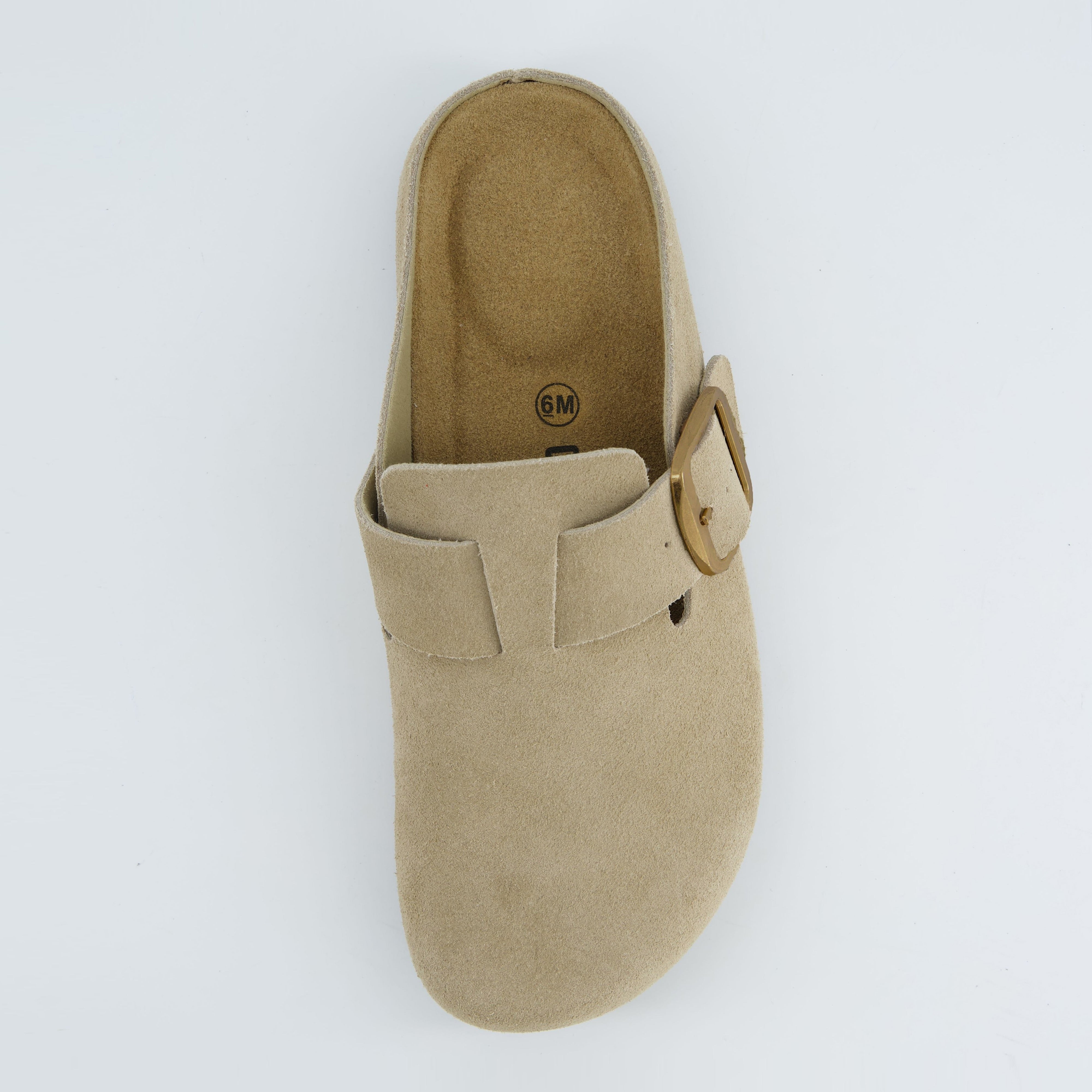 Rusty Leather Clogs Beige