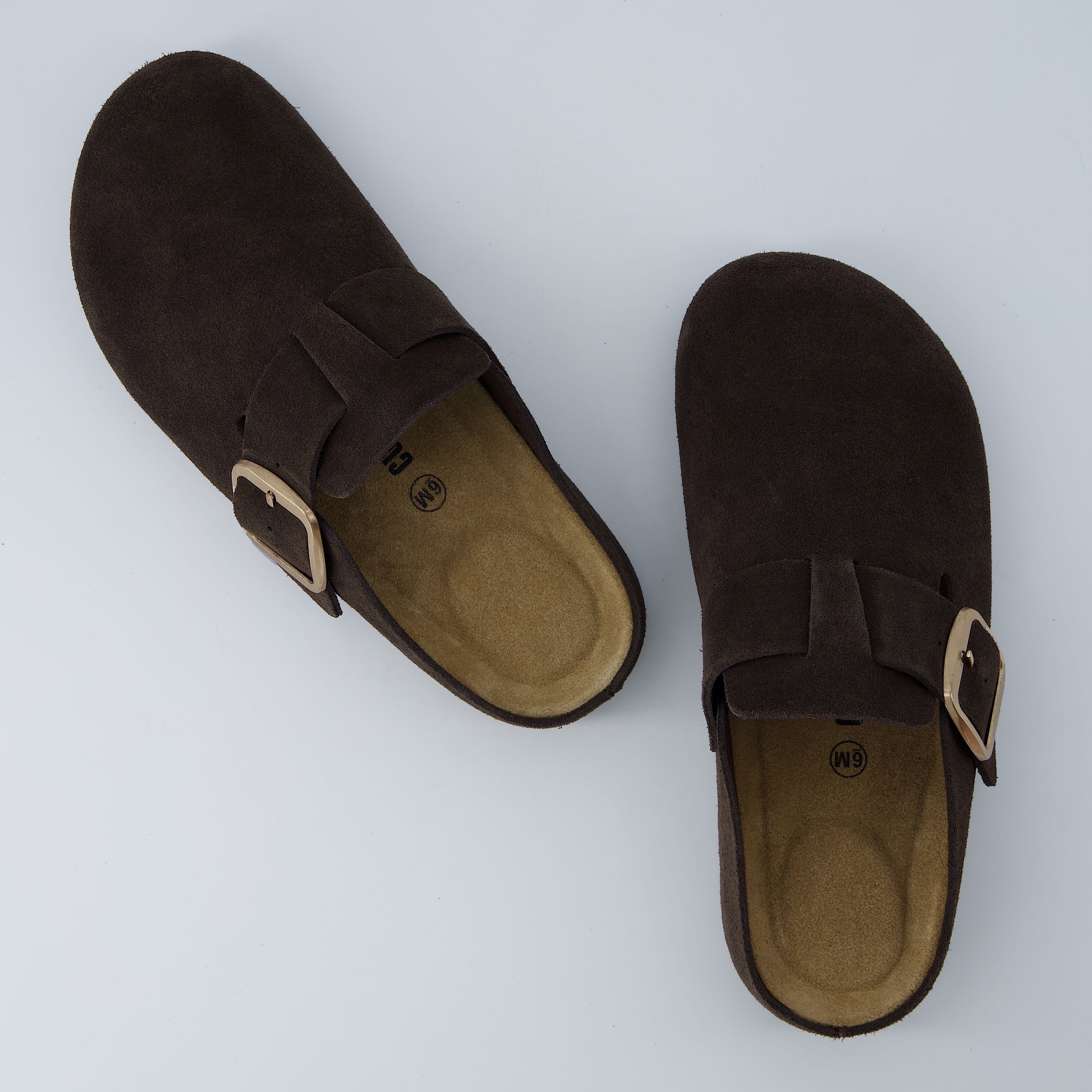 Rusty Leather Clogs Chocolate