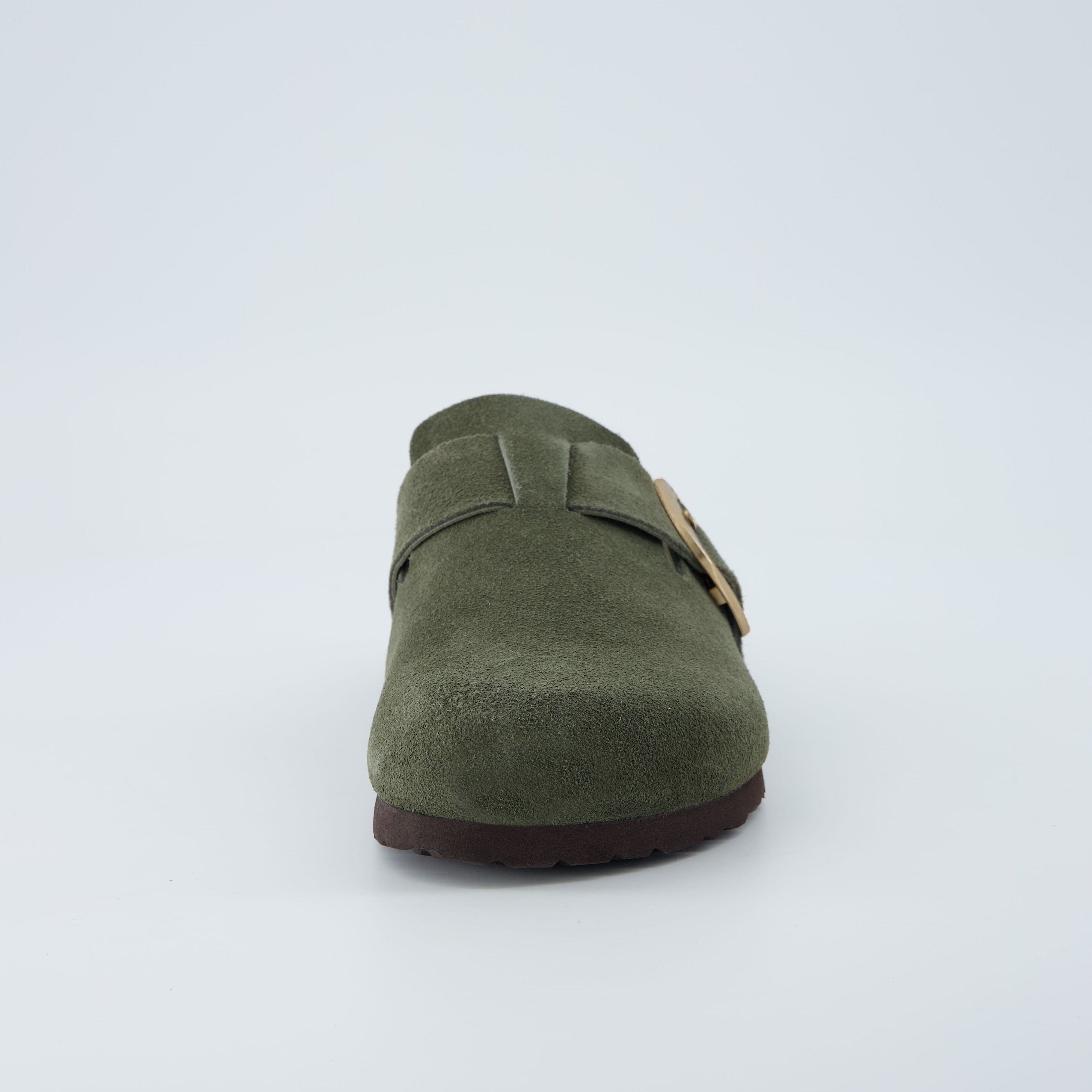 Rusty Leather Clogs Khaki