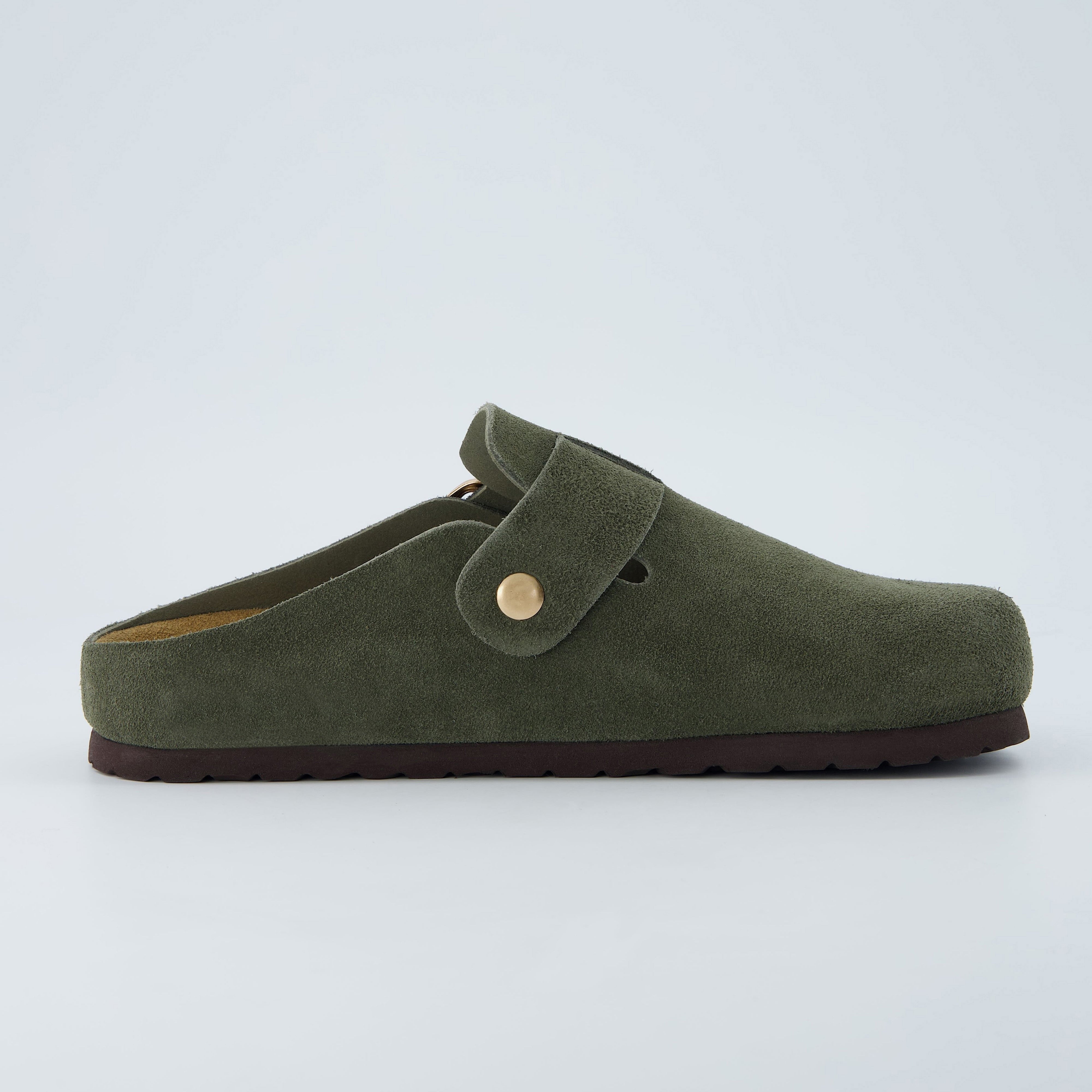 Rusty Leather Clogs Khaki