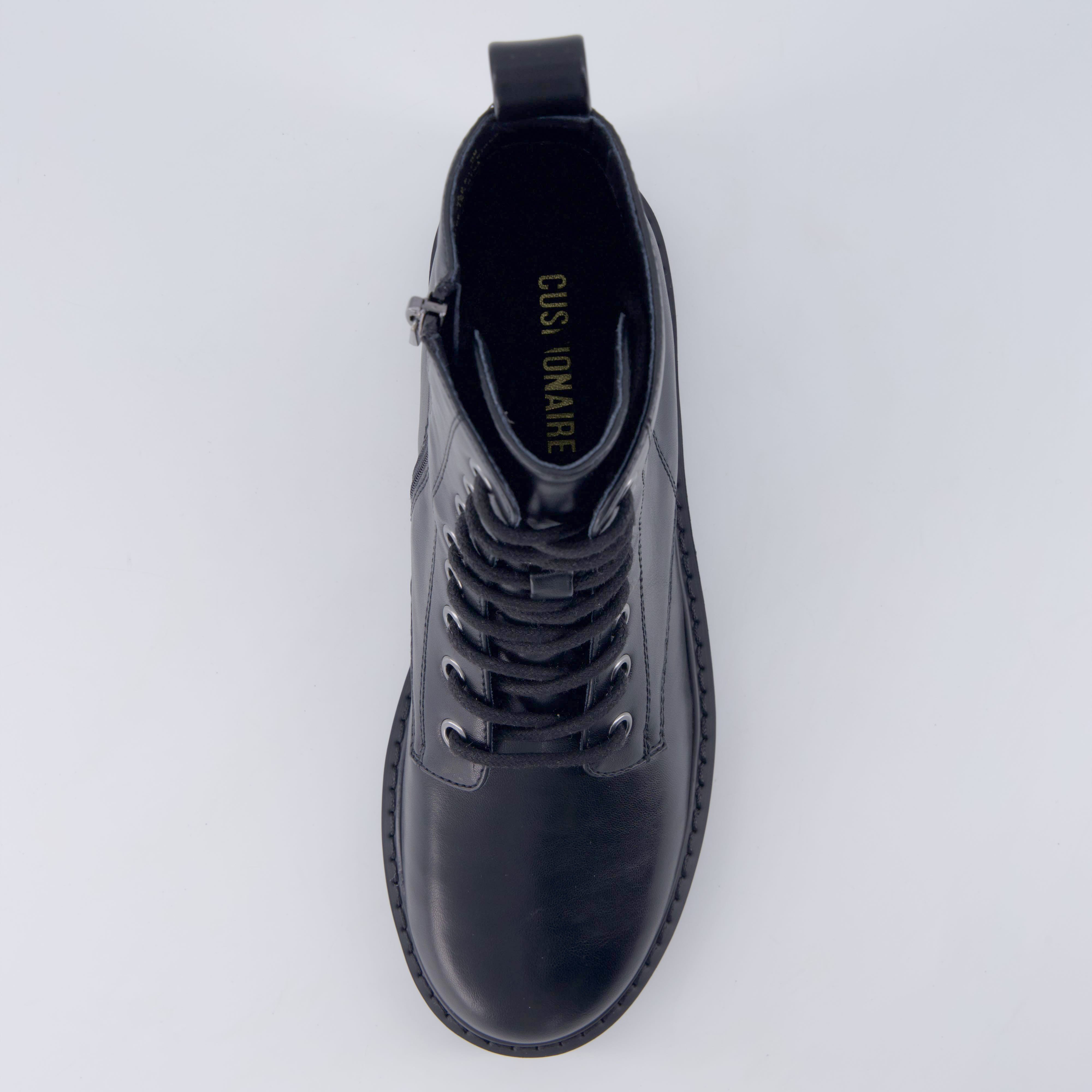Ryker Vegan Leather Combat Boots Black Medium