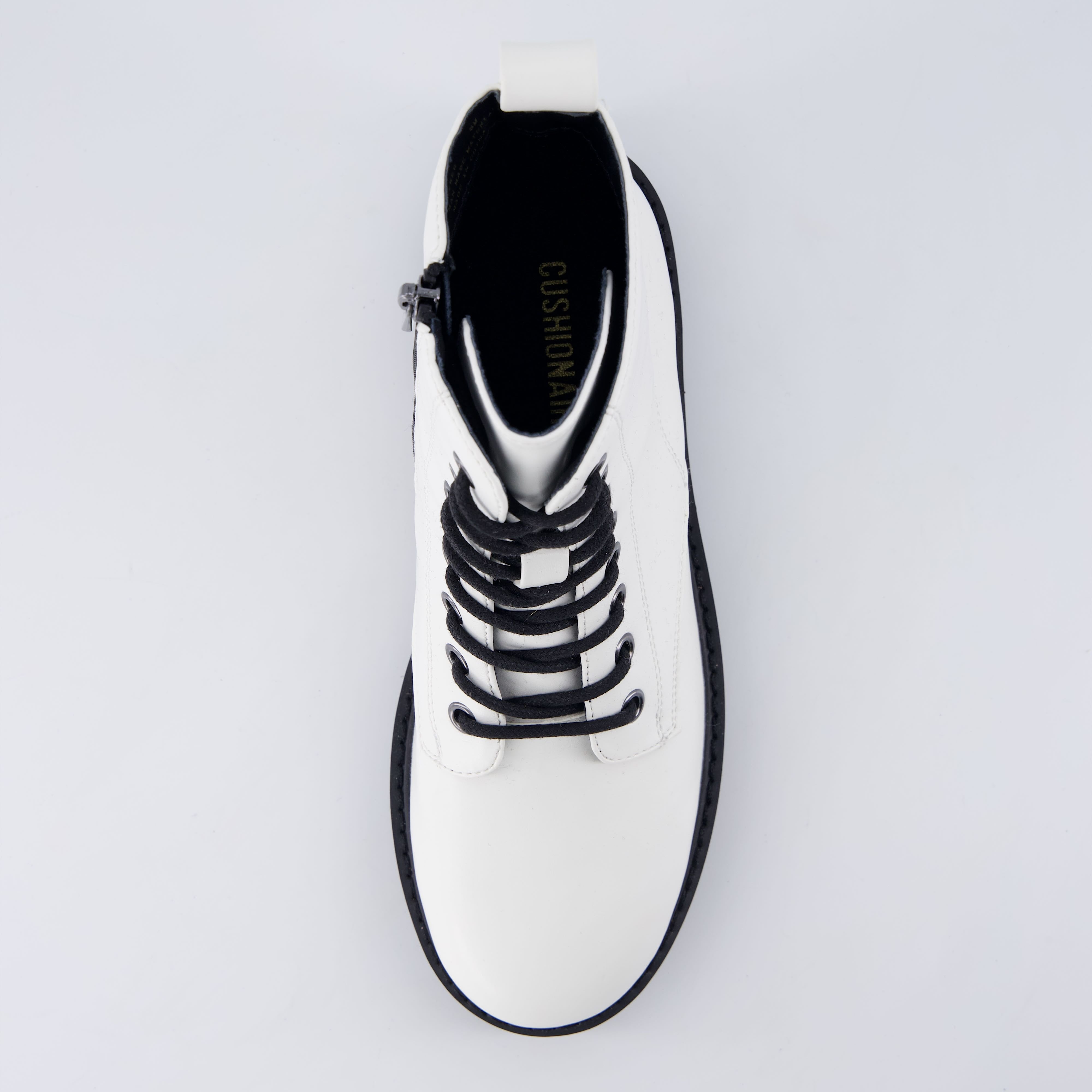 Ryker Vegan Leather Combat Boots White Medium