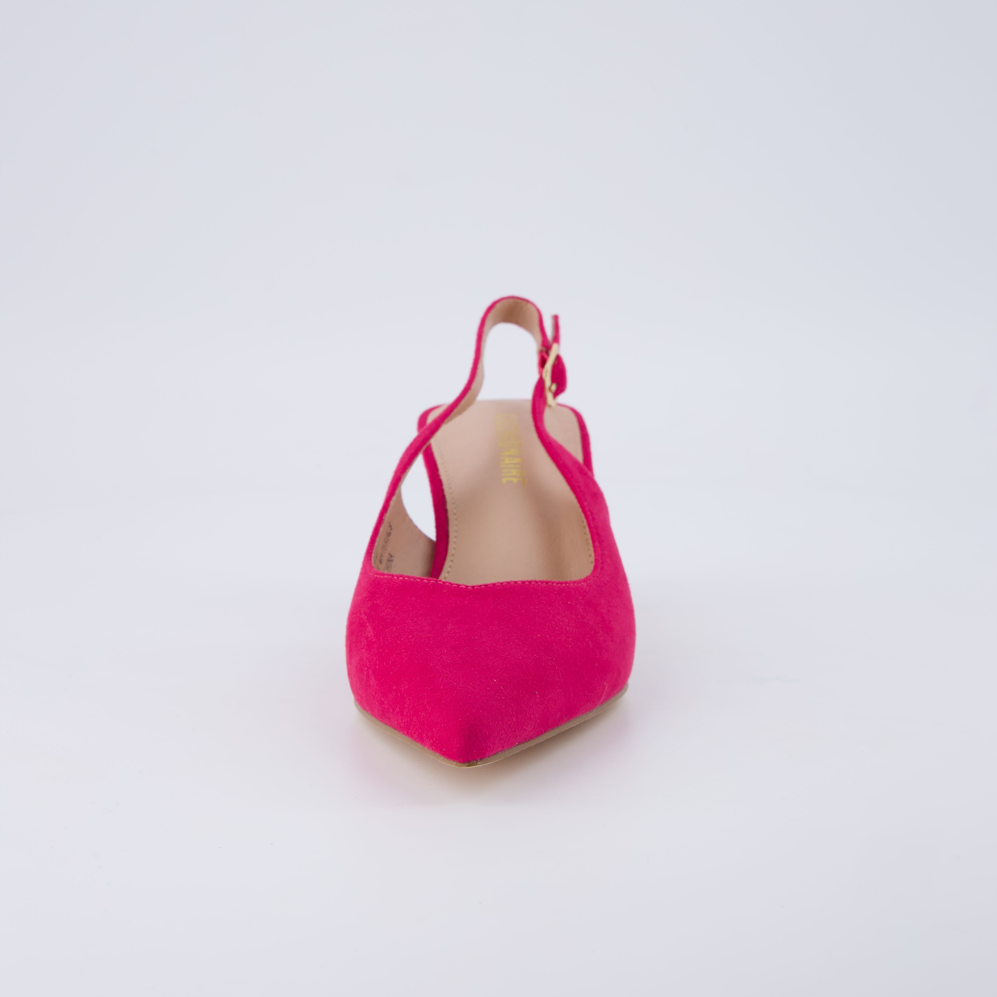 Saby Slingback Kitten Heels Microsuede Fuchsia Medium