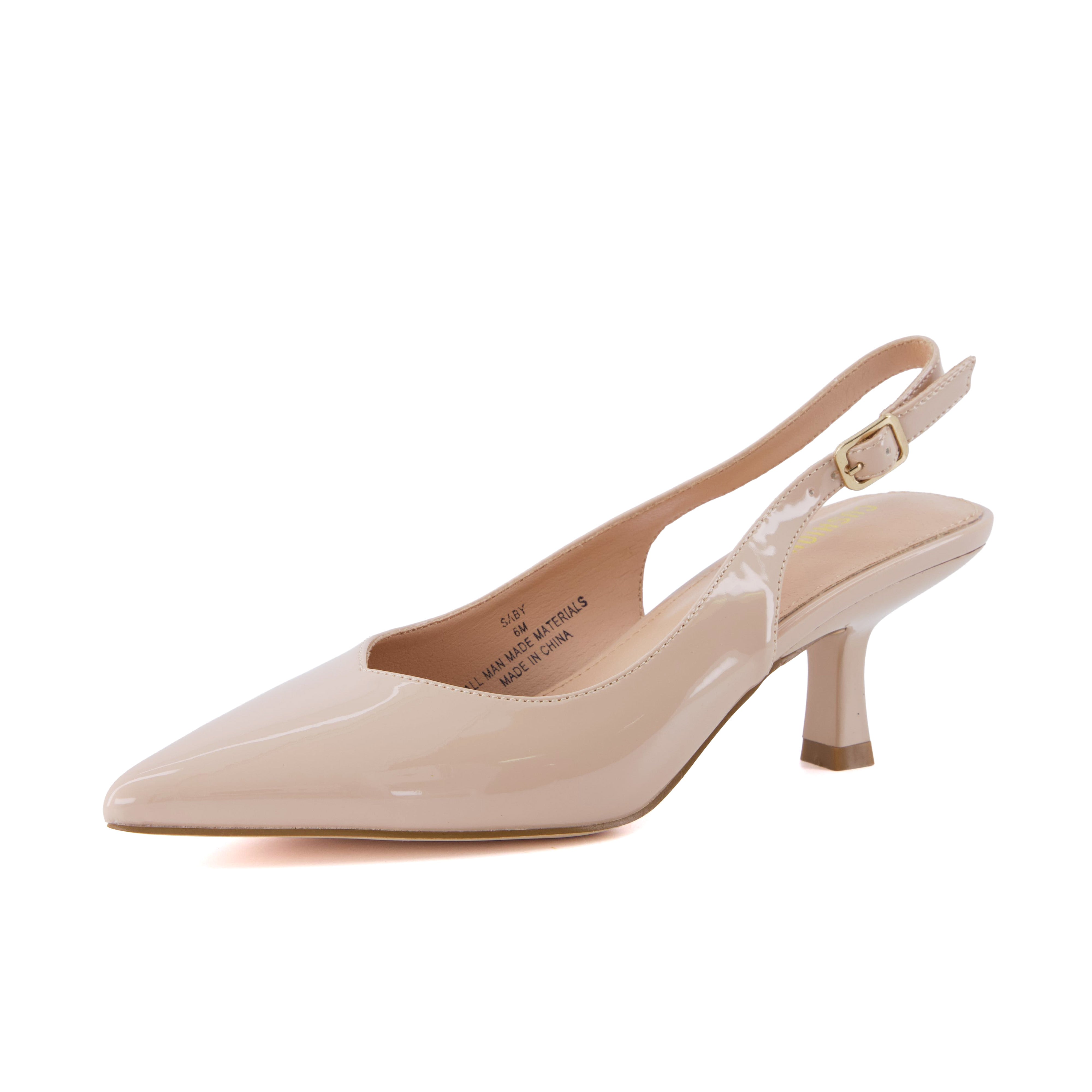 Saby Slingback Kitten Heels Smooth Nude Medium