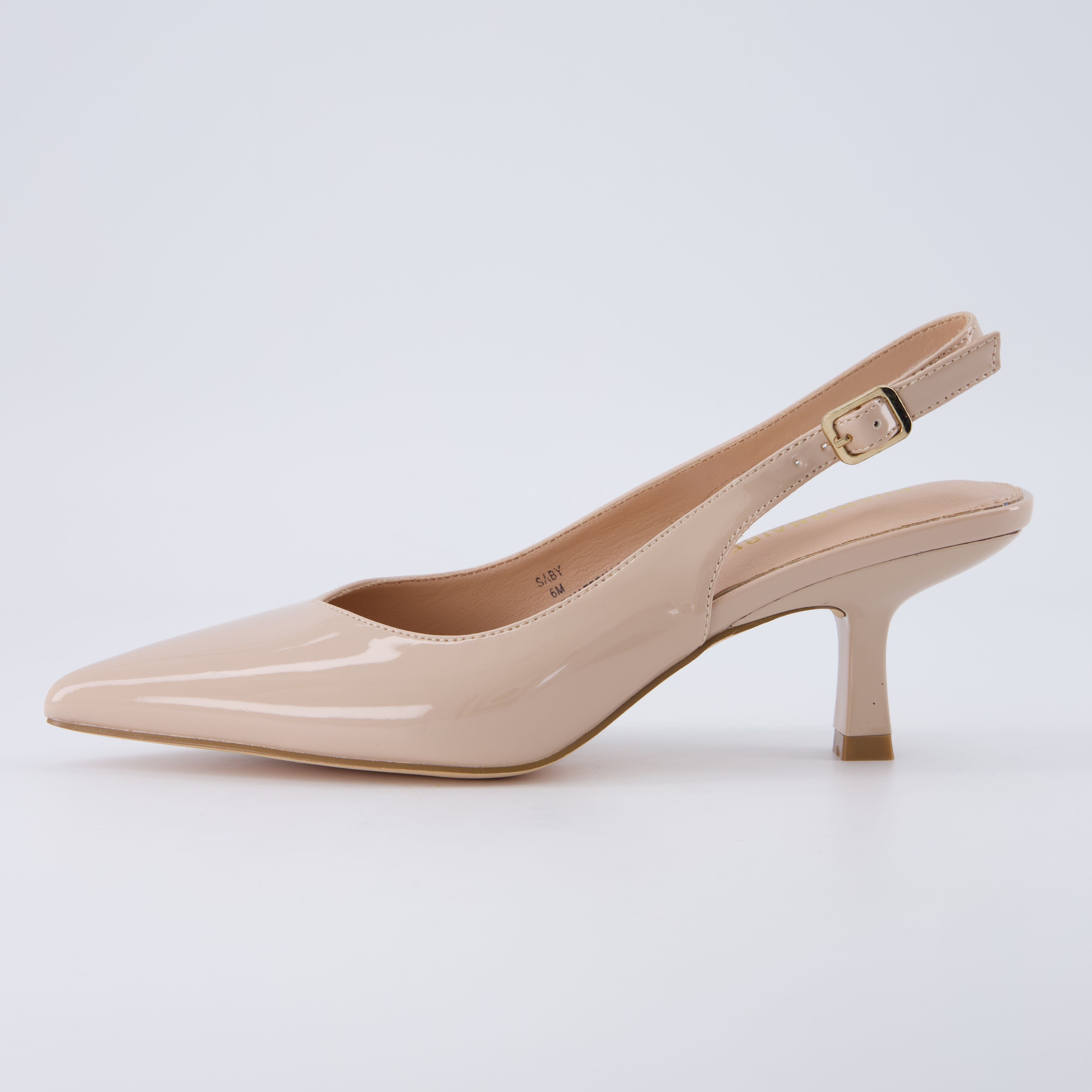 Saby Slingback Kitten Heels Smooth Nude Medium