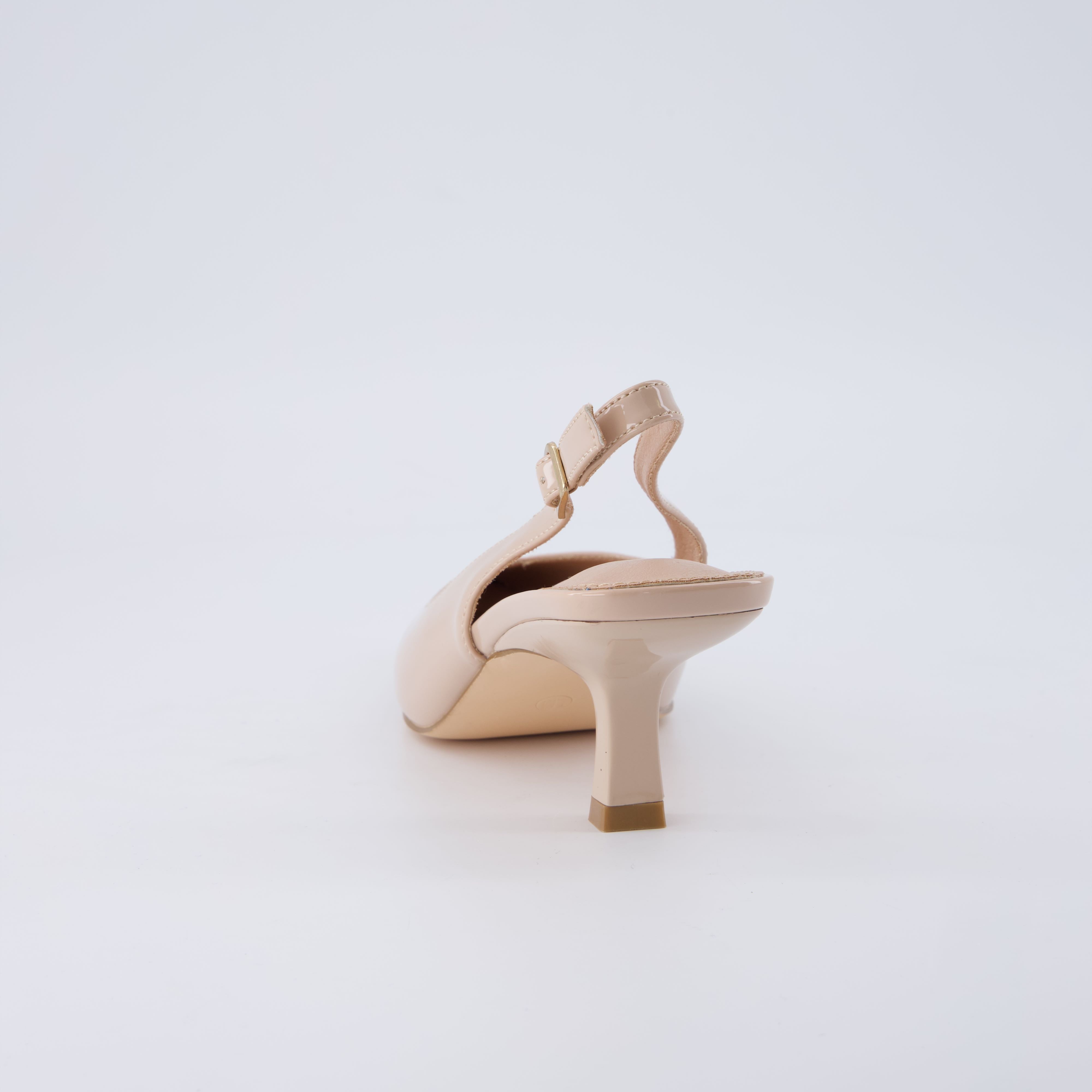 Saby Slingback Kitten Heels Smooth Nude Medium