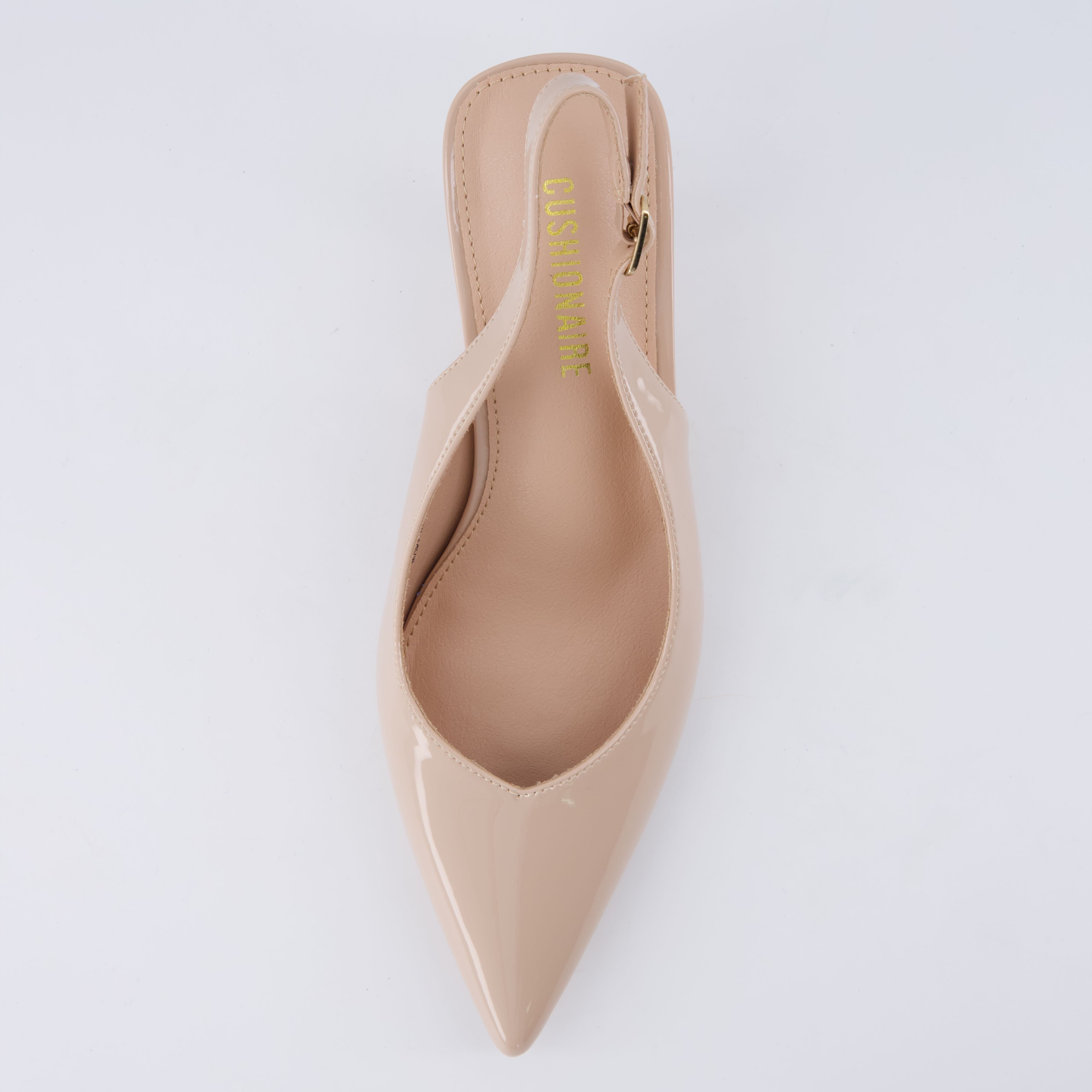 Saby Slingback Kitten Heels Smooth Nude Medium