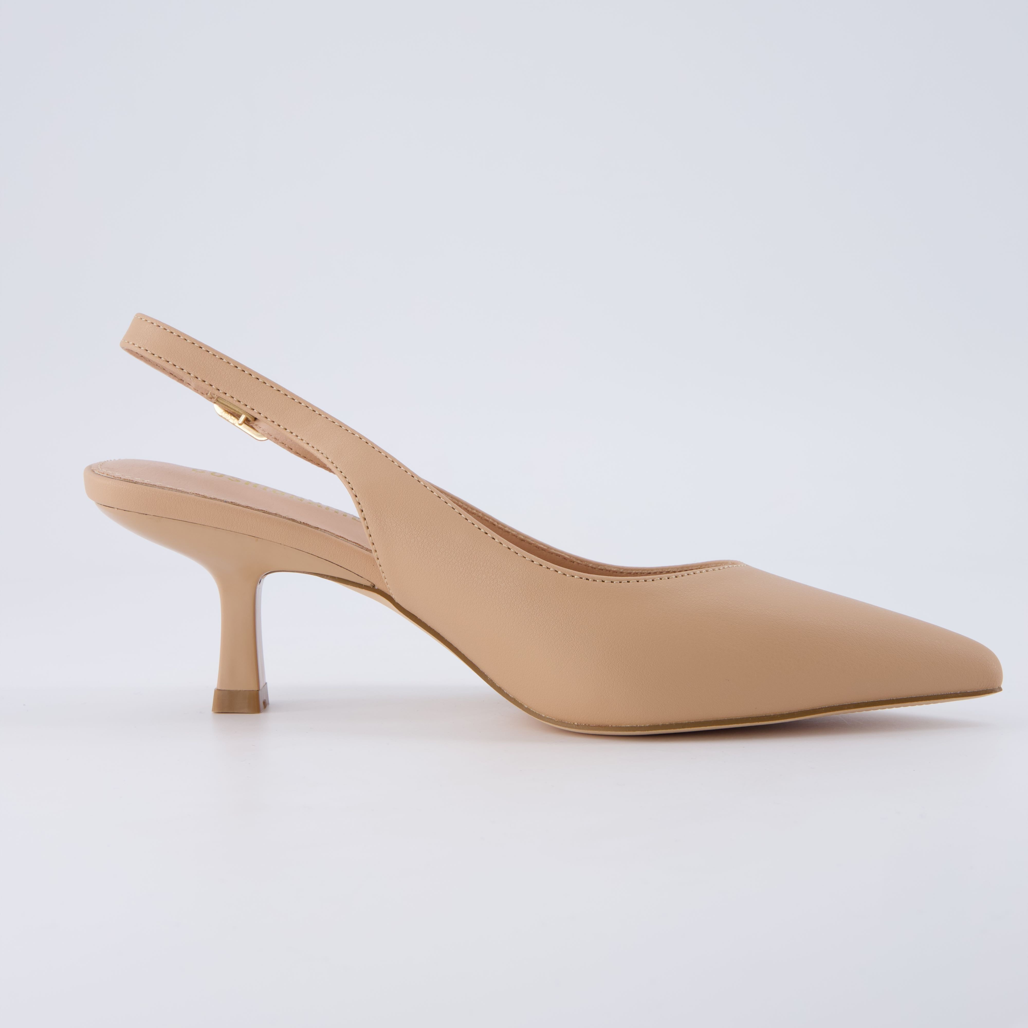 Saby Slingback Kitten Heels Smooth Nude Medium
