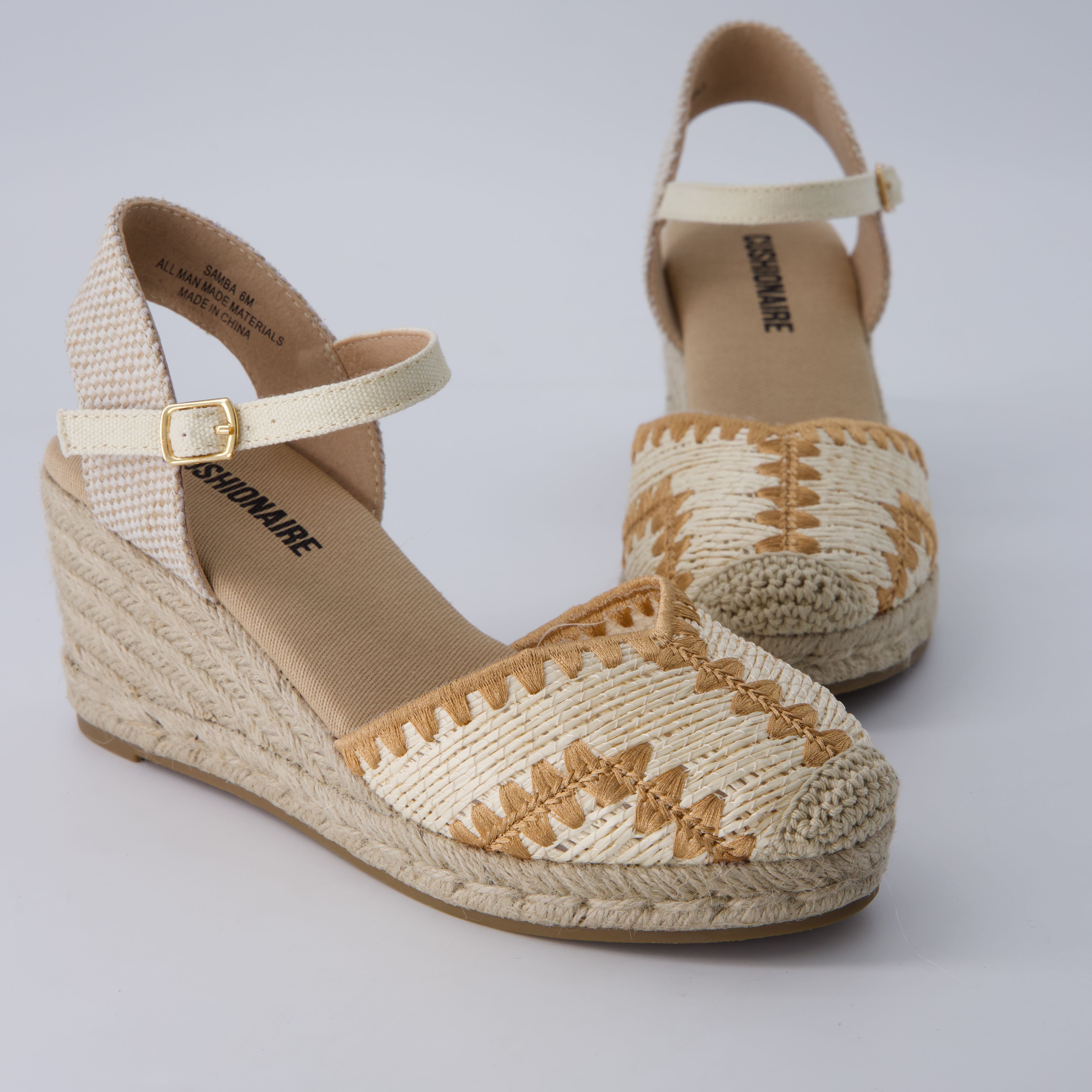Samba Raffia Espadrilles Beige