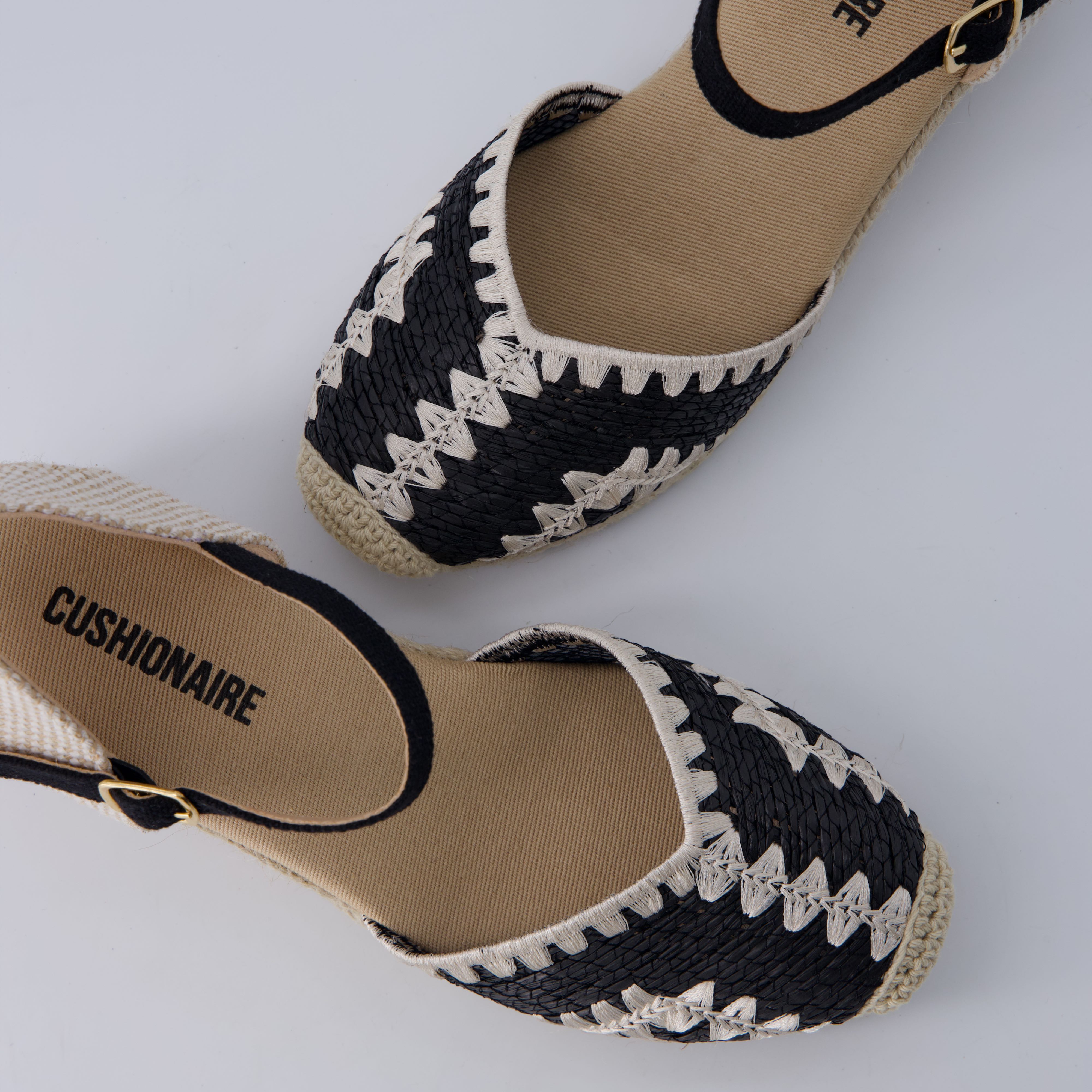 Samba Raffia Espadrilles Black
