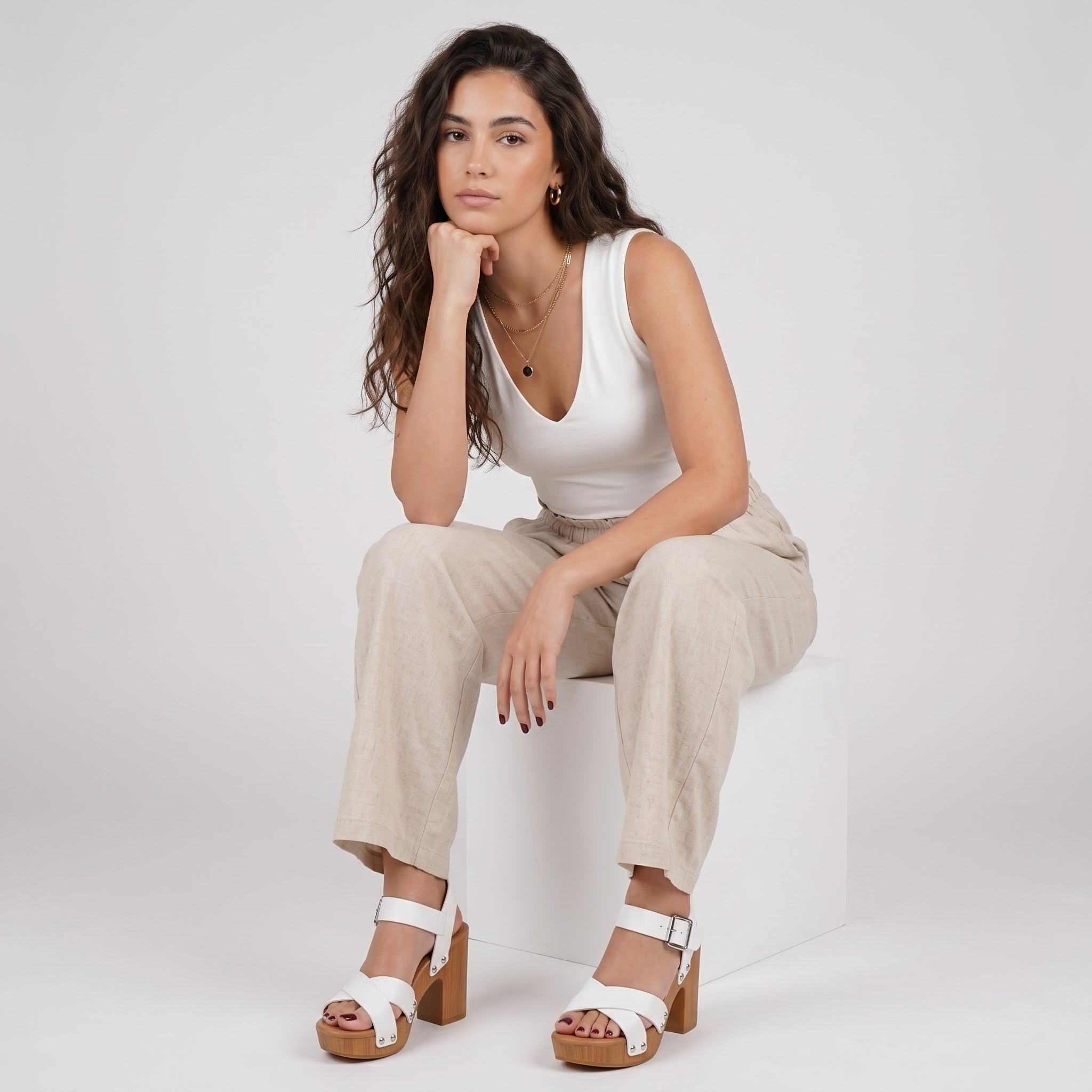 Dunes Sayer Faux Wood Sandal