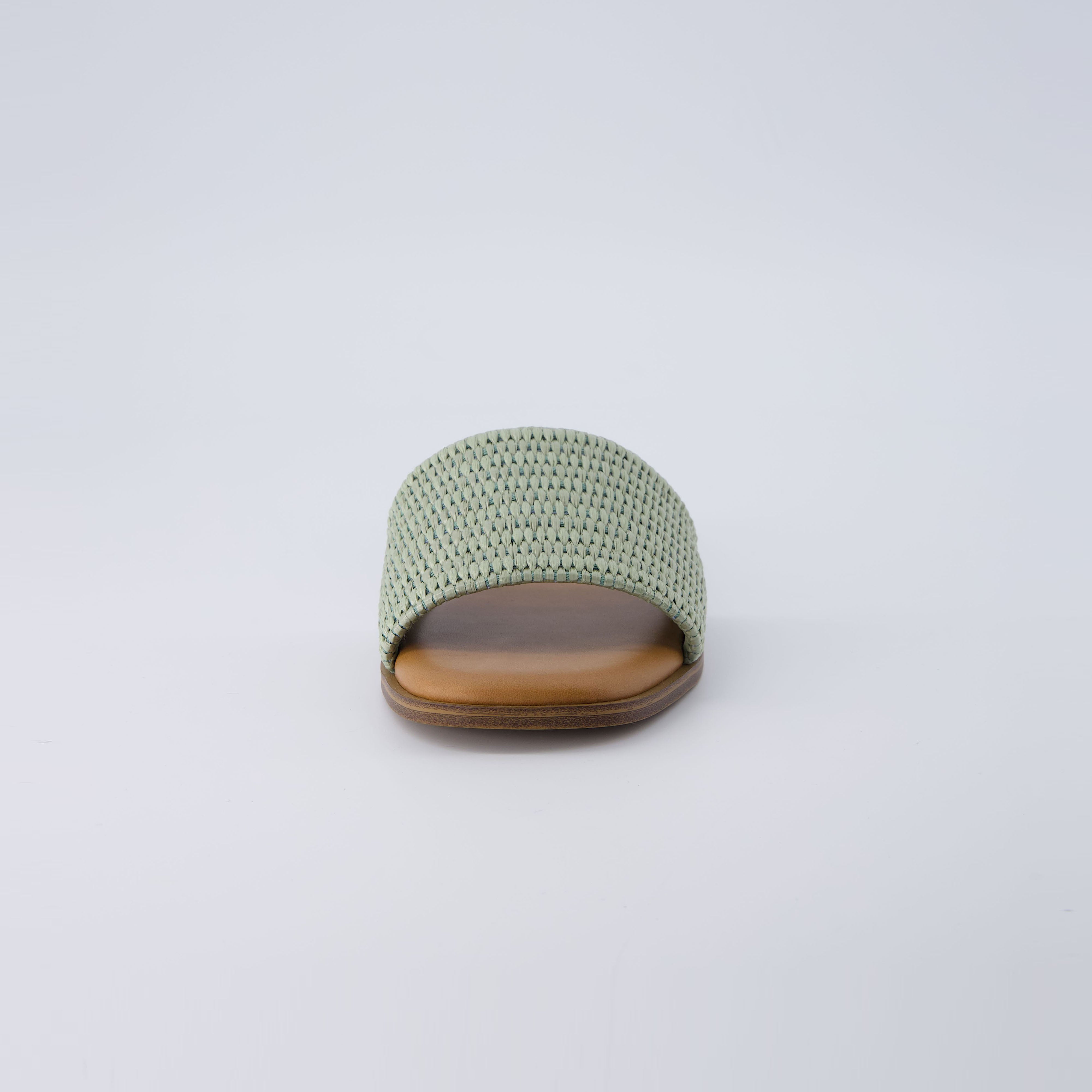 Sesame Raffia Slide Sandal Sage