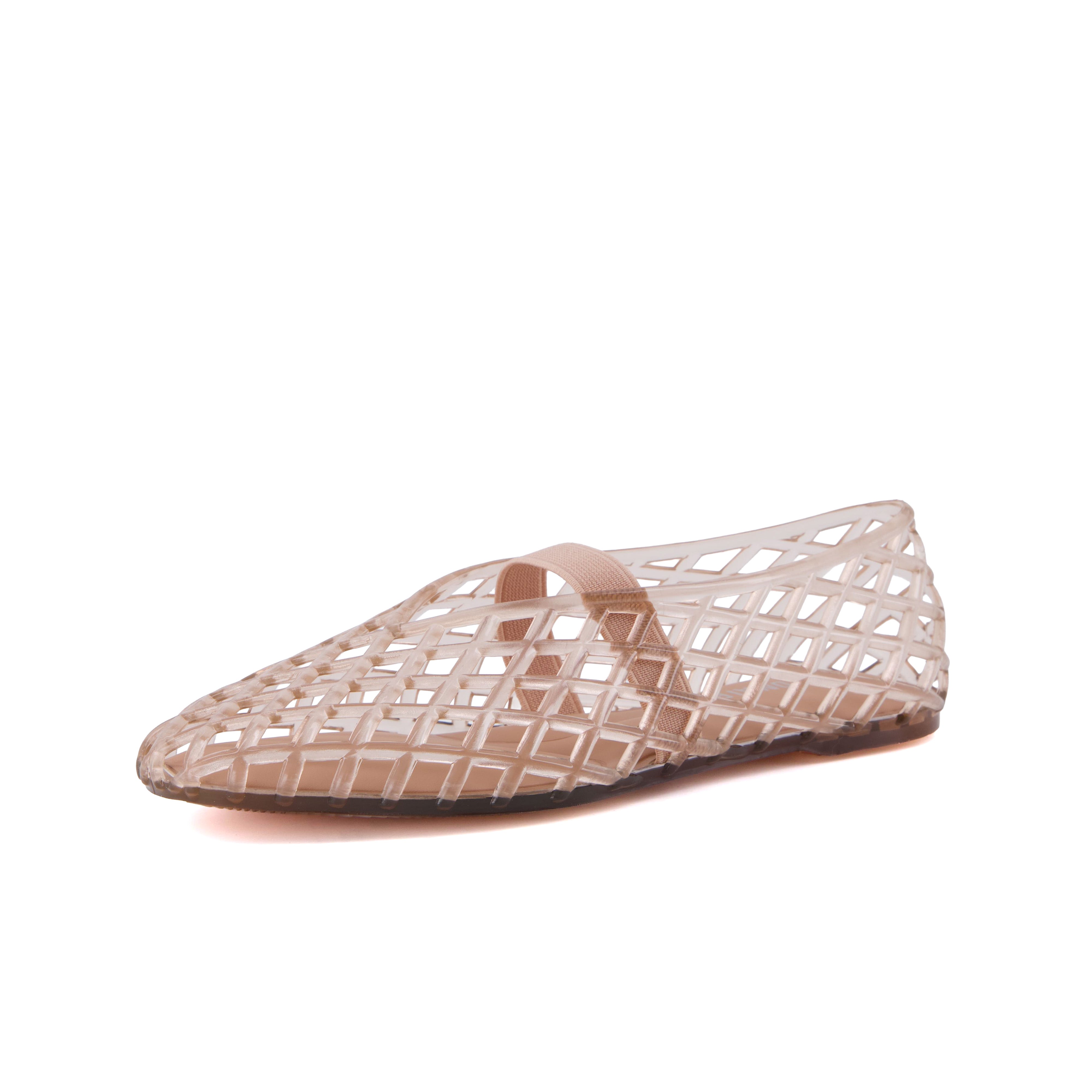 Siesta Girls Jelly Ballet Flats Mocha Medium