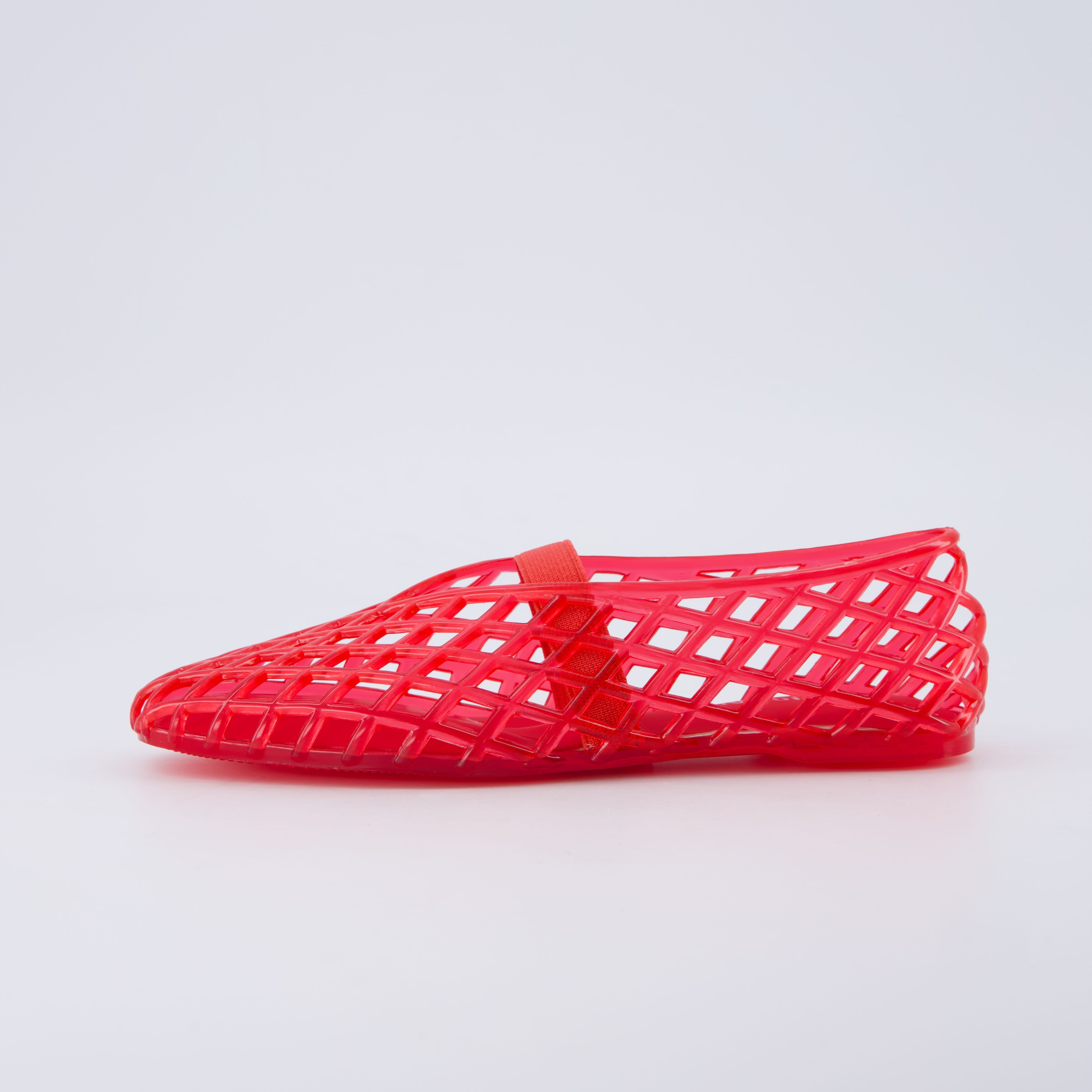 Siesta Girls Jelly Ballet Flats Red Medium
