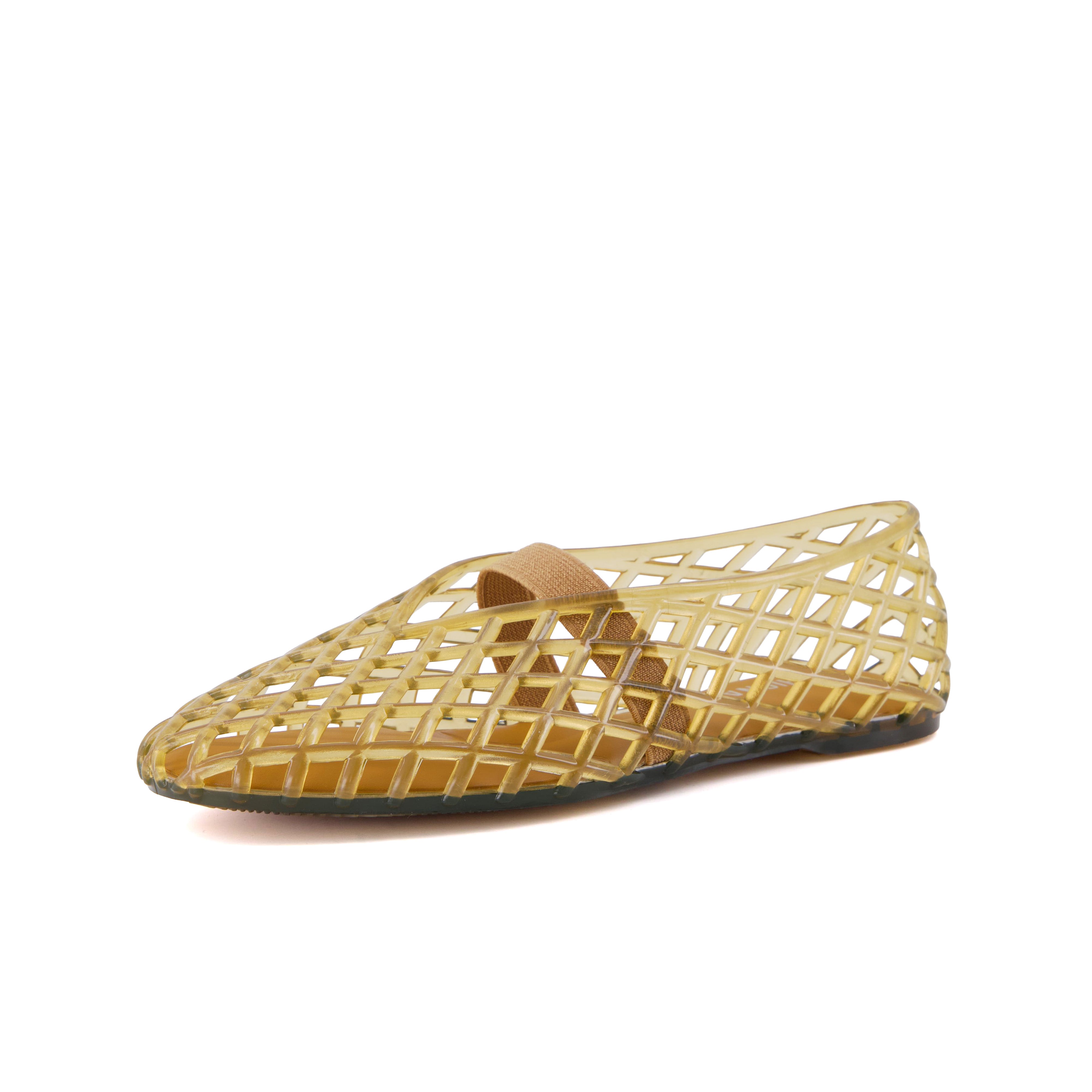 Siesta Girls Jelly Ballet Flats Tan Medium