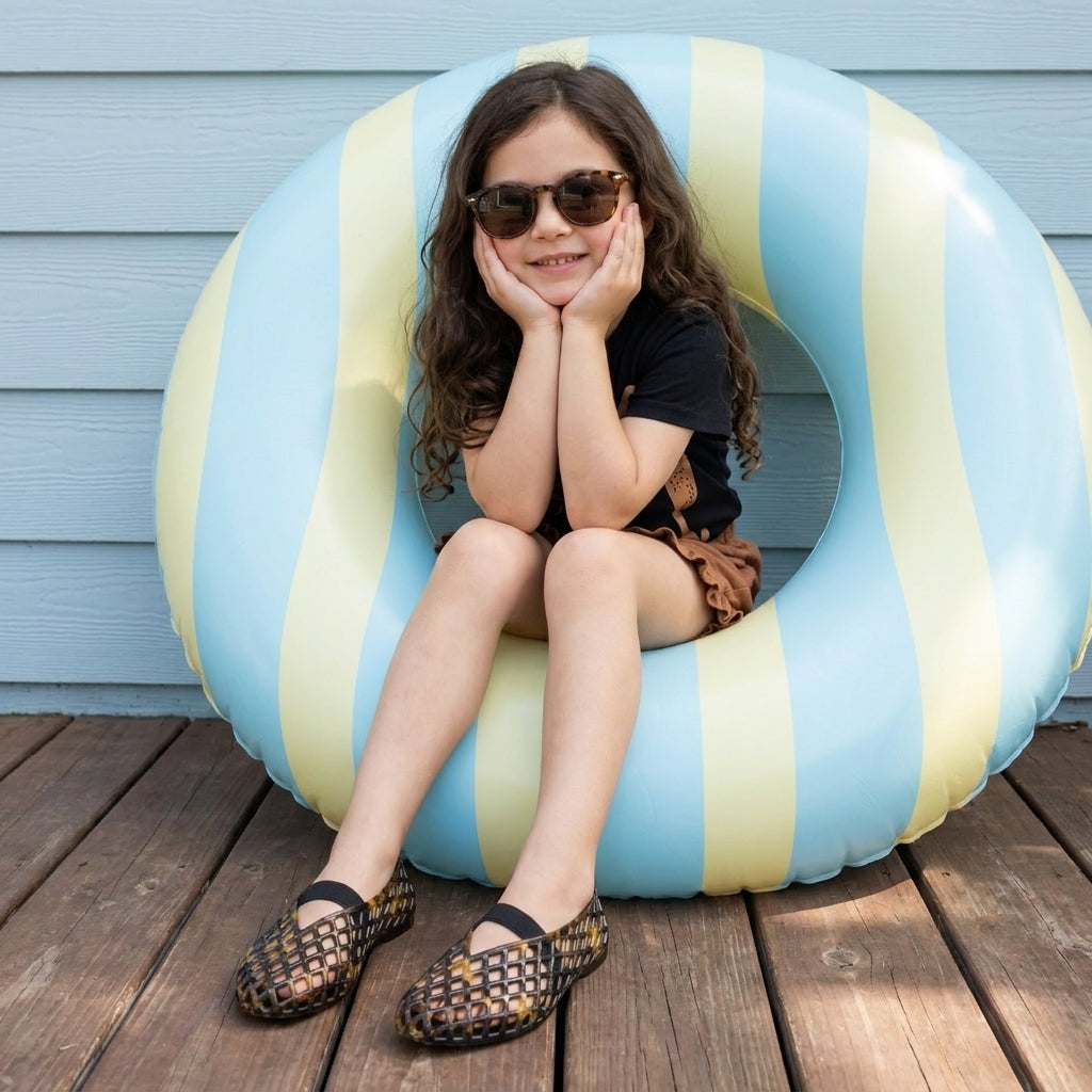 Siesta Girls Jelly Ballet Flats Tortoise Medium