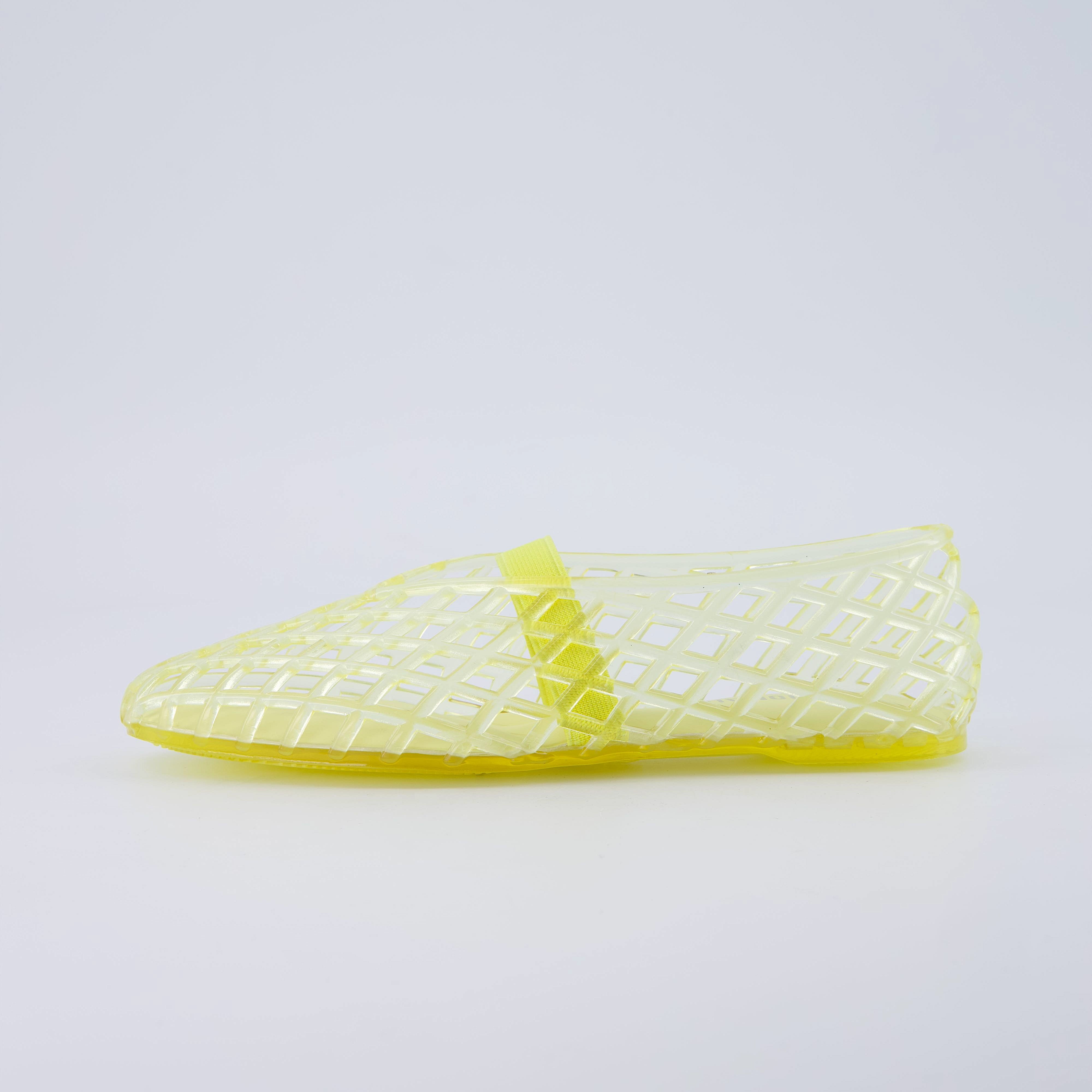 Siesta Girls Jelly Ballet Flats Yellow Medium