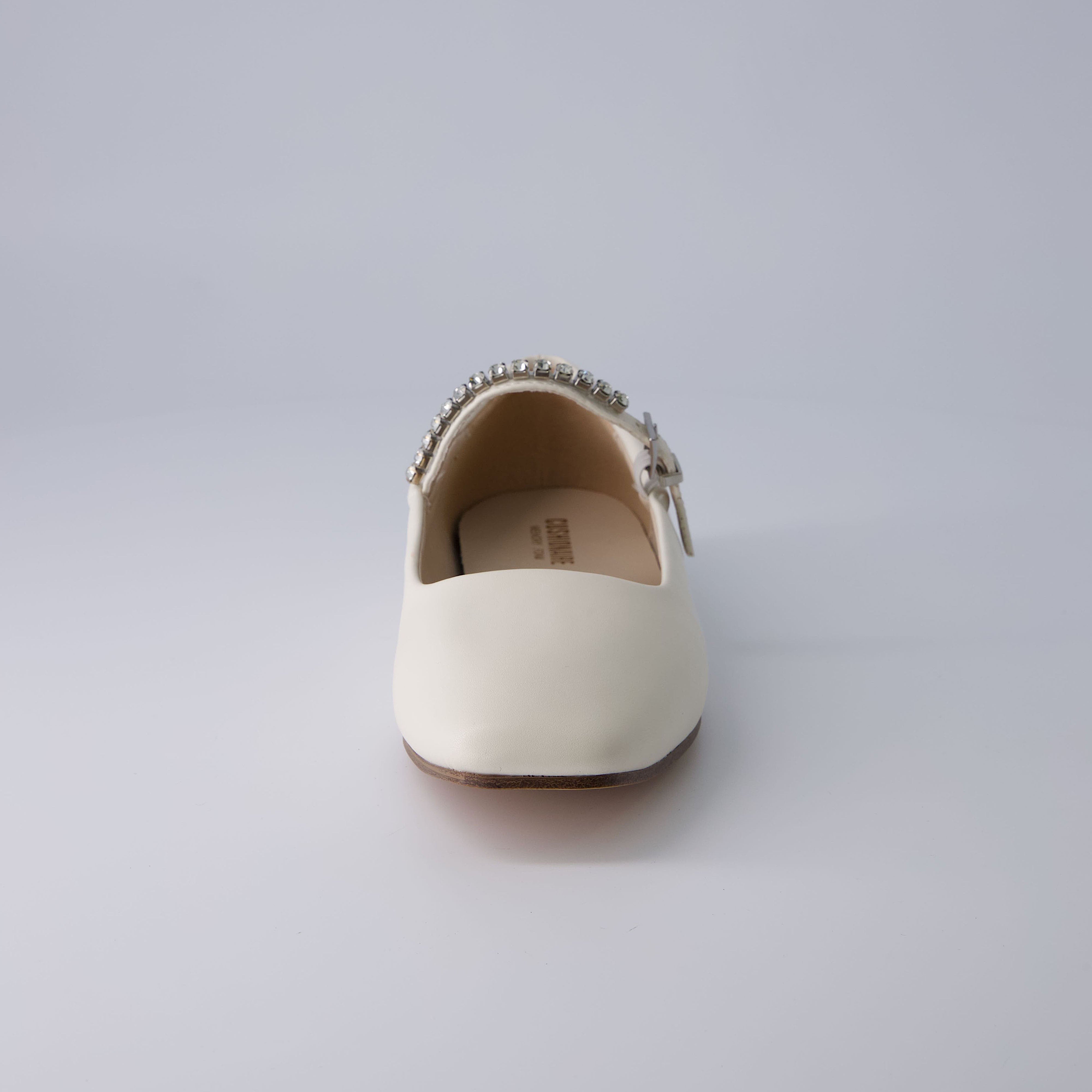 Sleeper Mary Jane Flat Cream Embellished