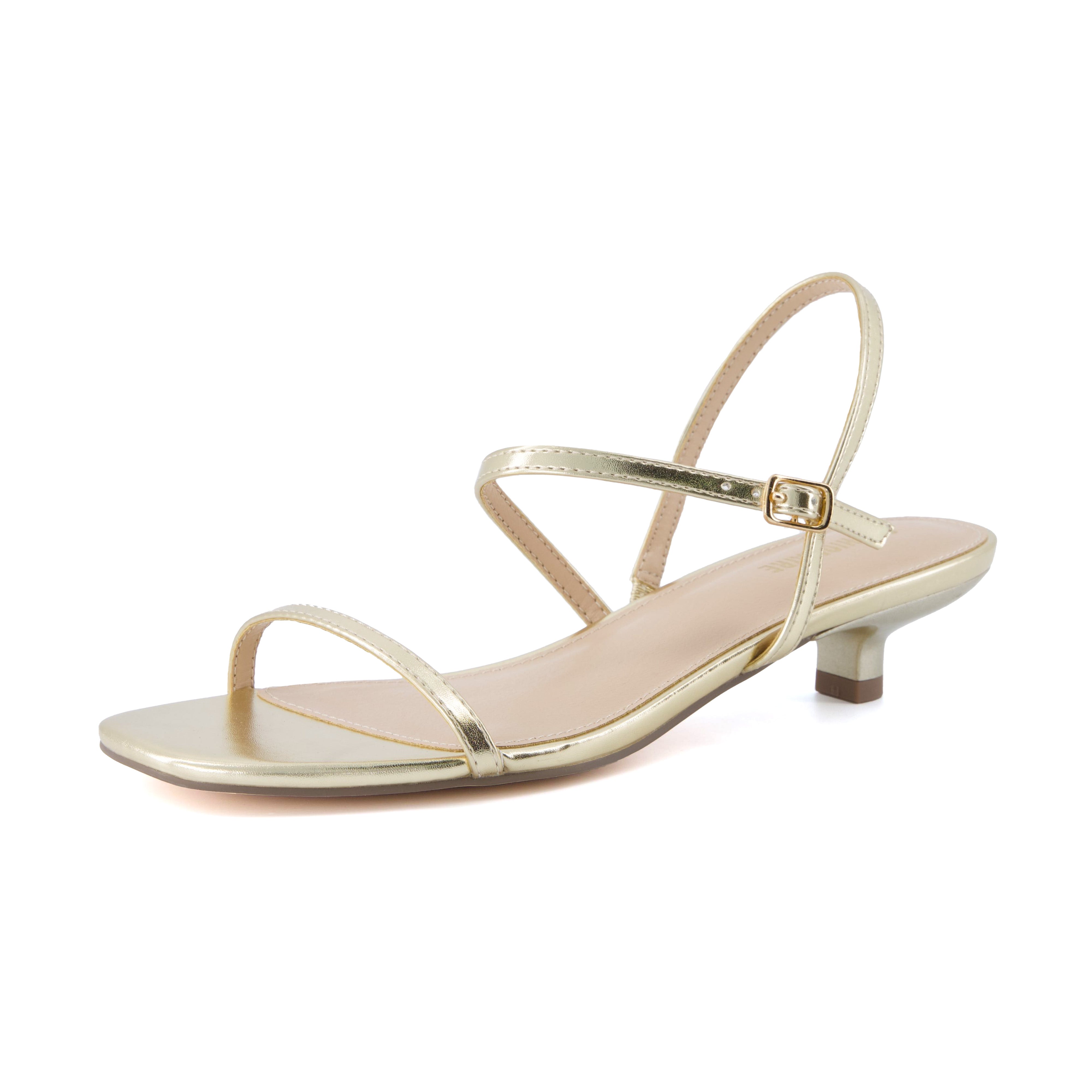 Soprano Kitten Heel Sandal Gold