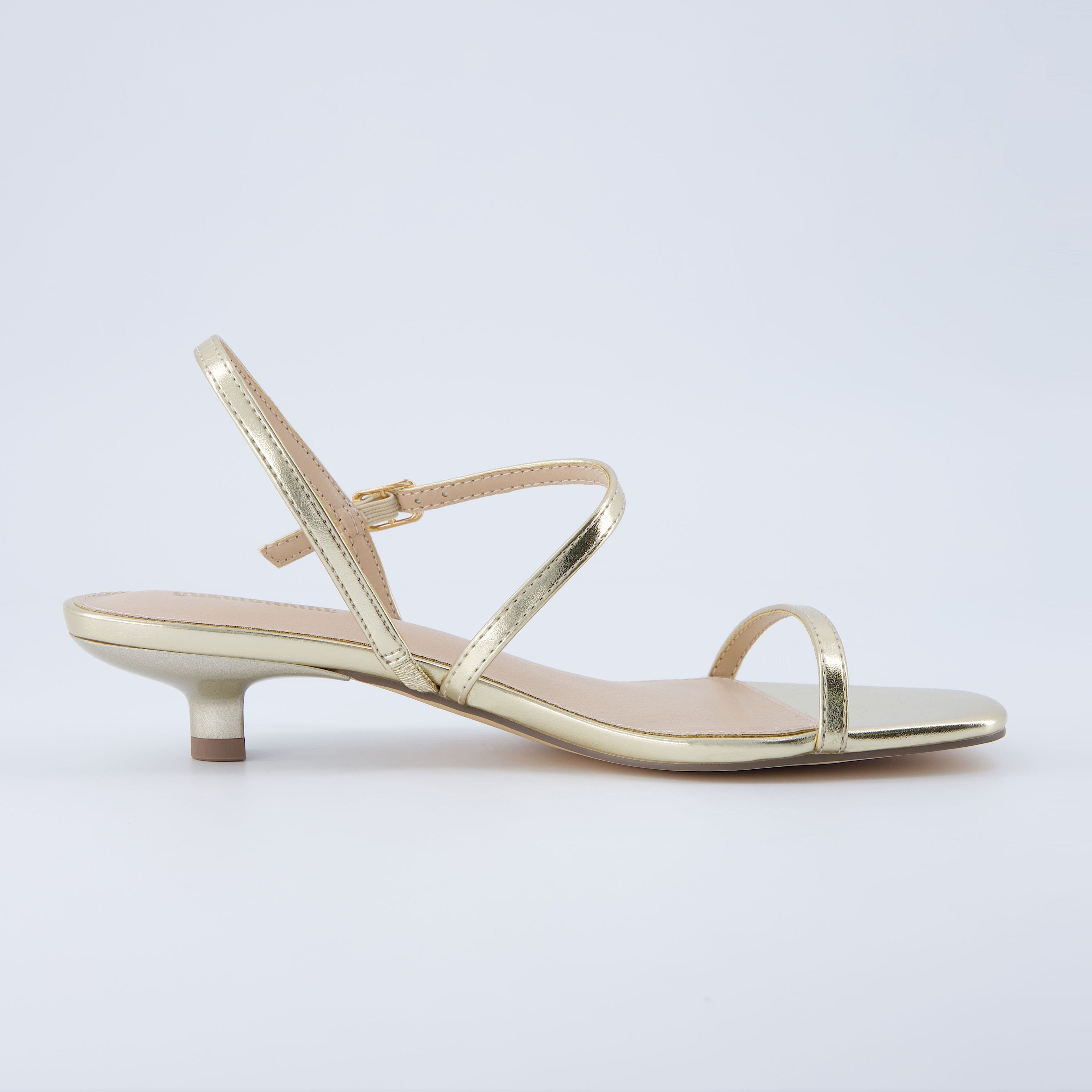 Soprano Kitten Heel Sandal Gold