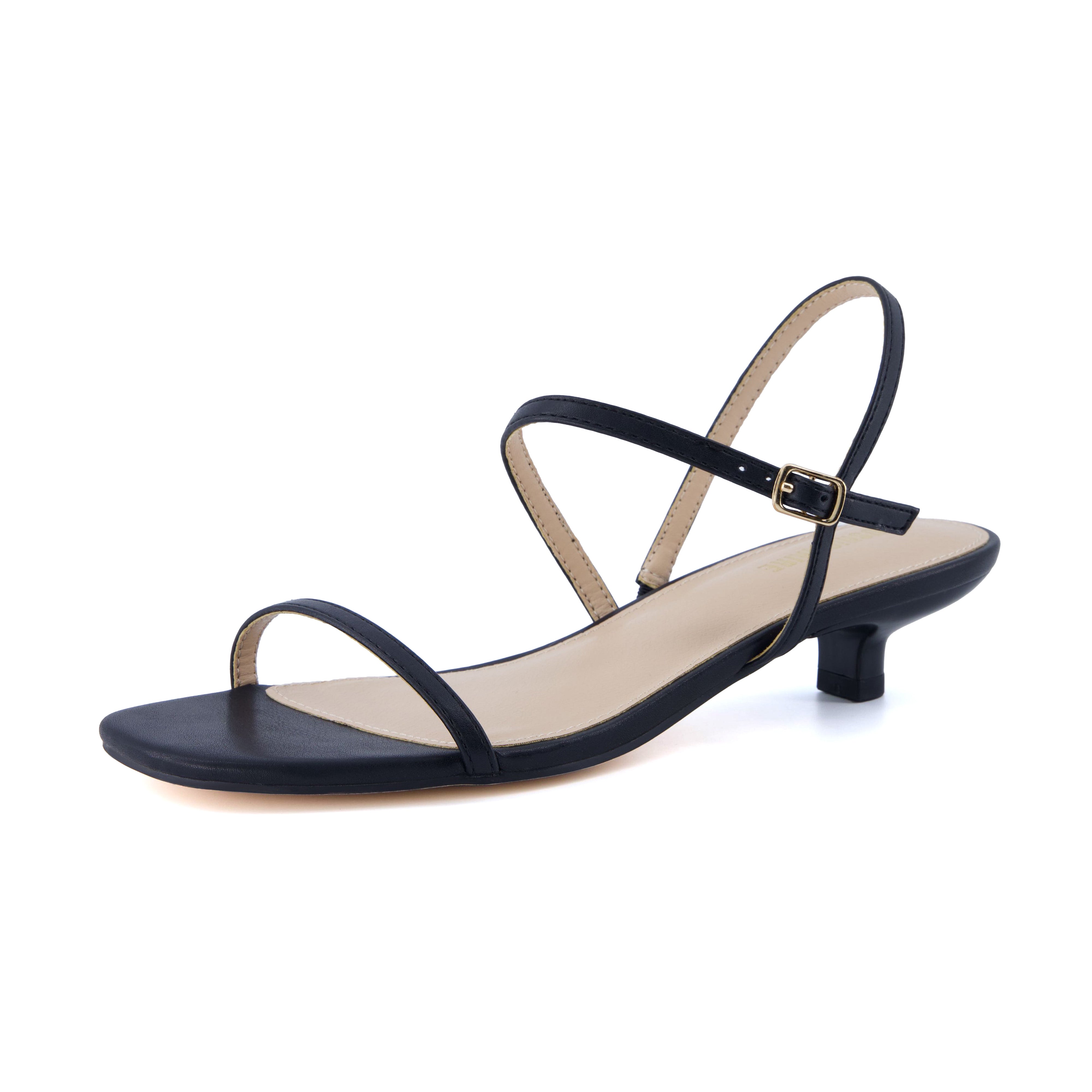Soprano Kitten Heel Sandal Black
