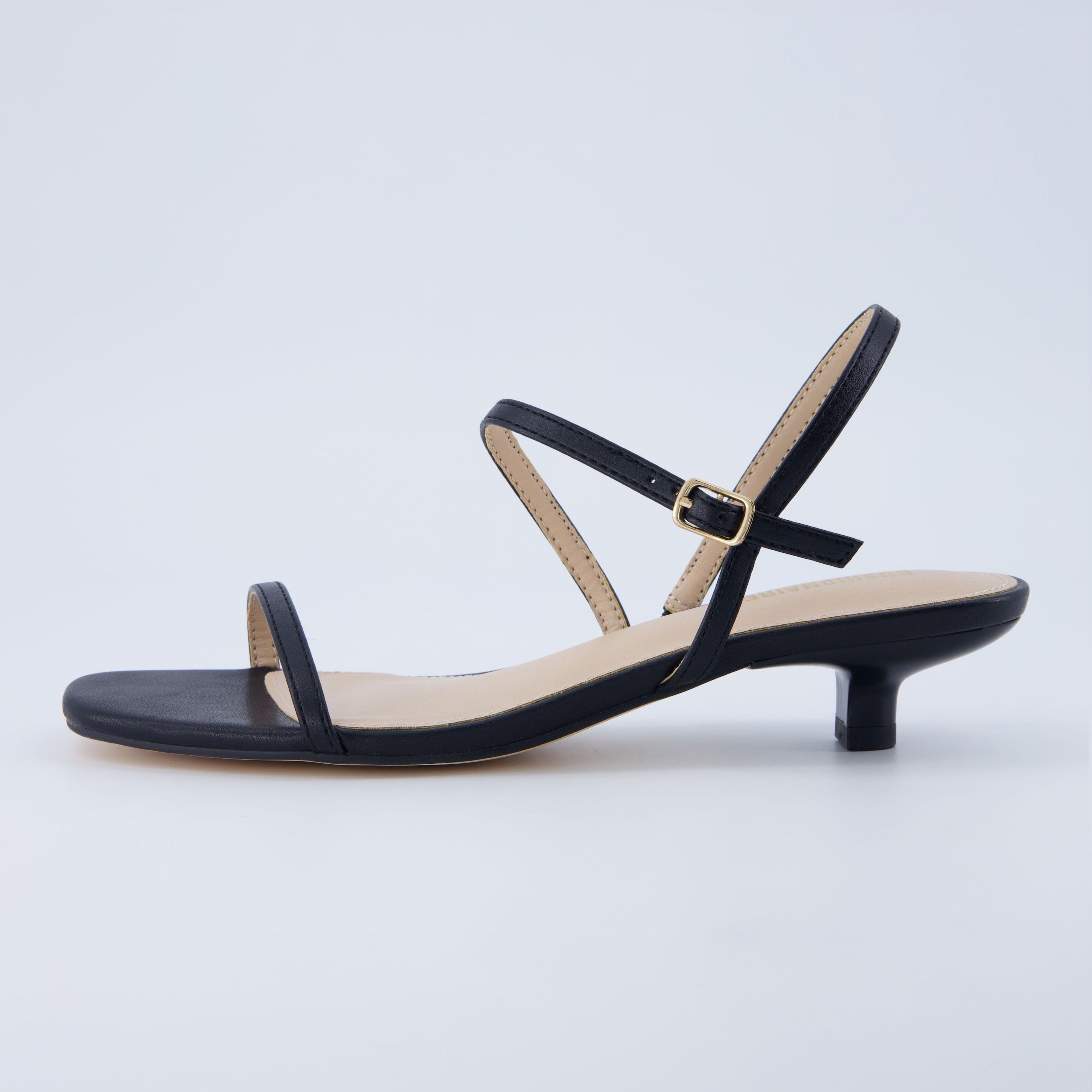 Soprano Kitten Heel Sandal Black
