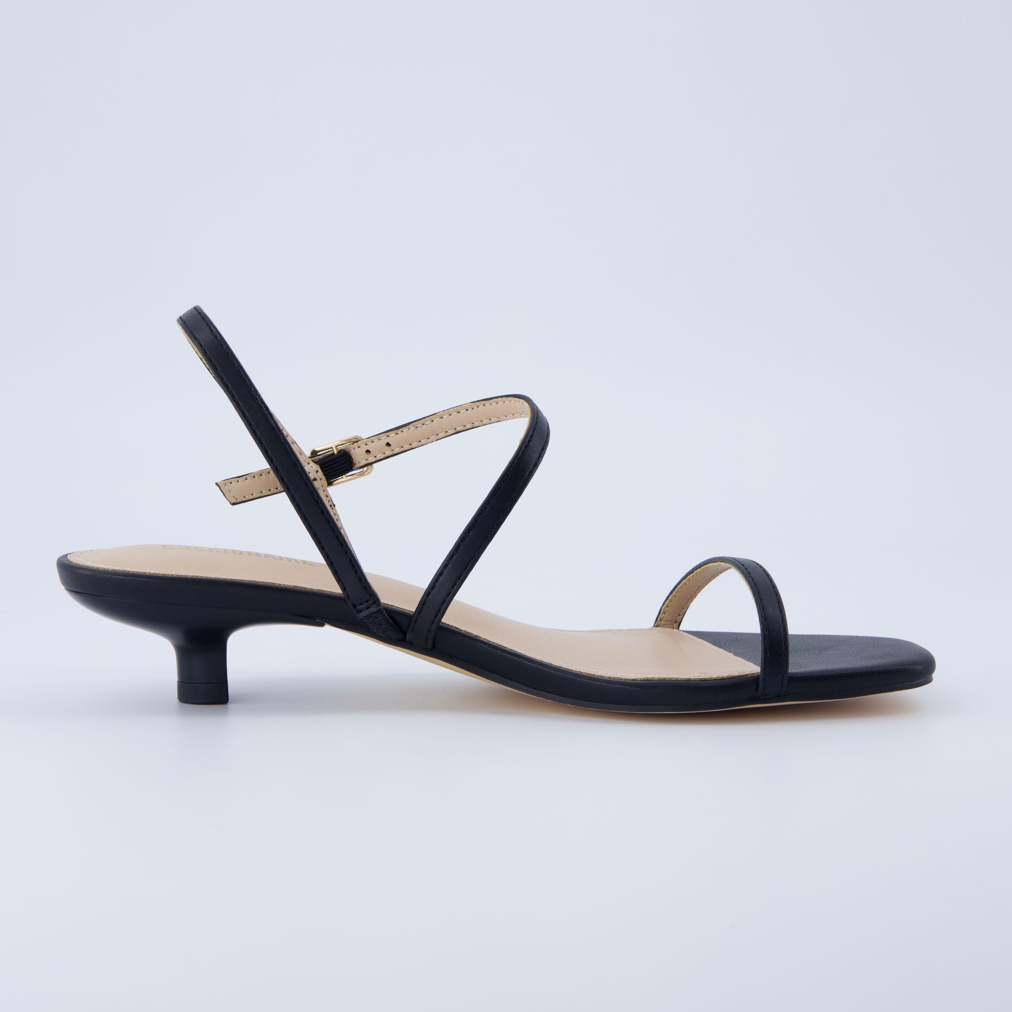 Soprano Kitten Heel Sandal Black