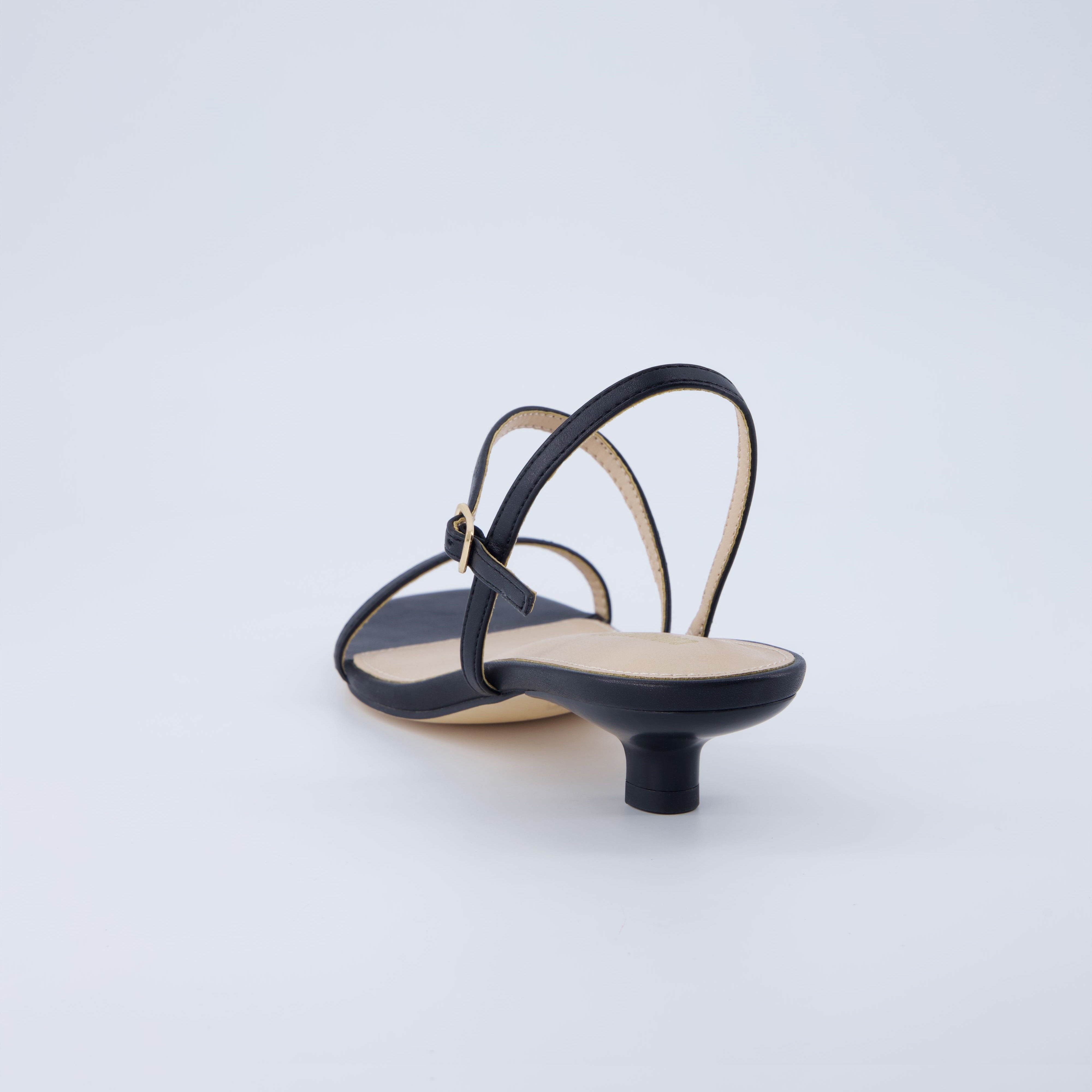 Soprano Kitten Heel Sandal Black