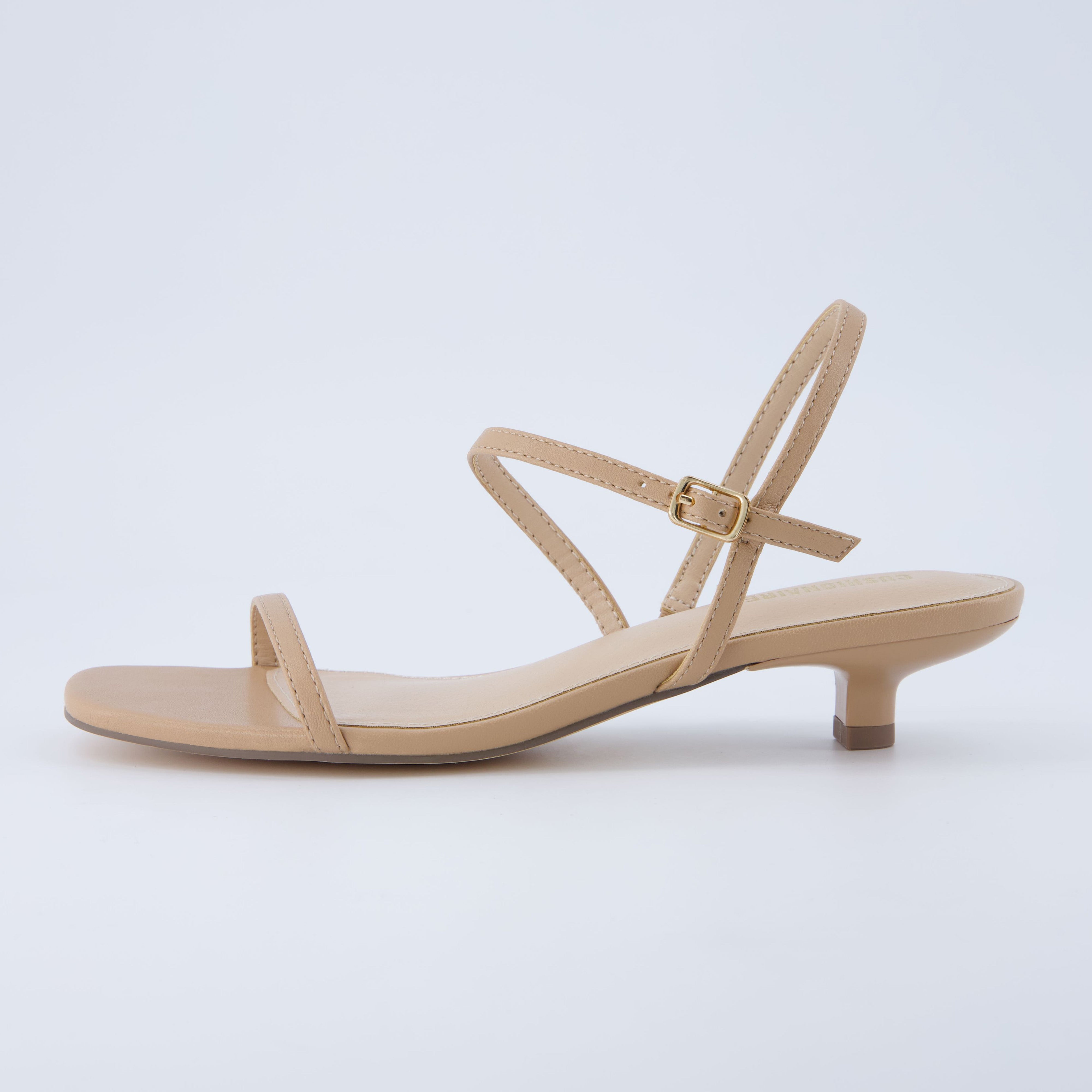 Soprano Kitten Heel Sandal Tan