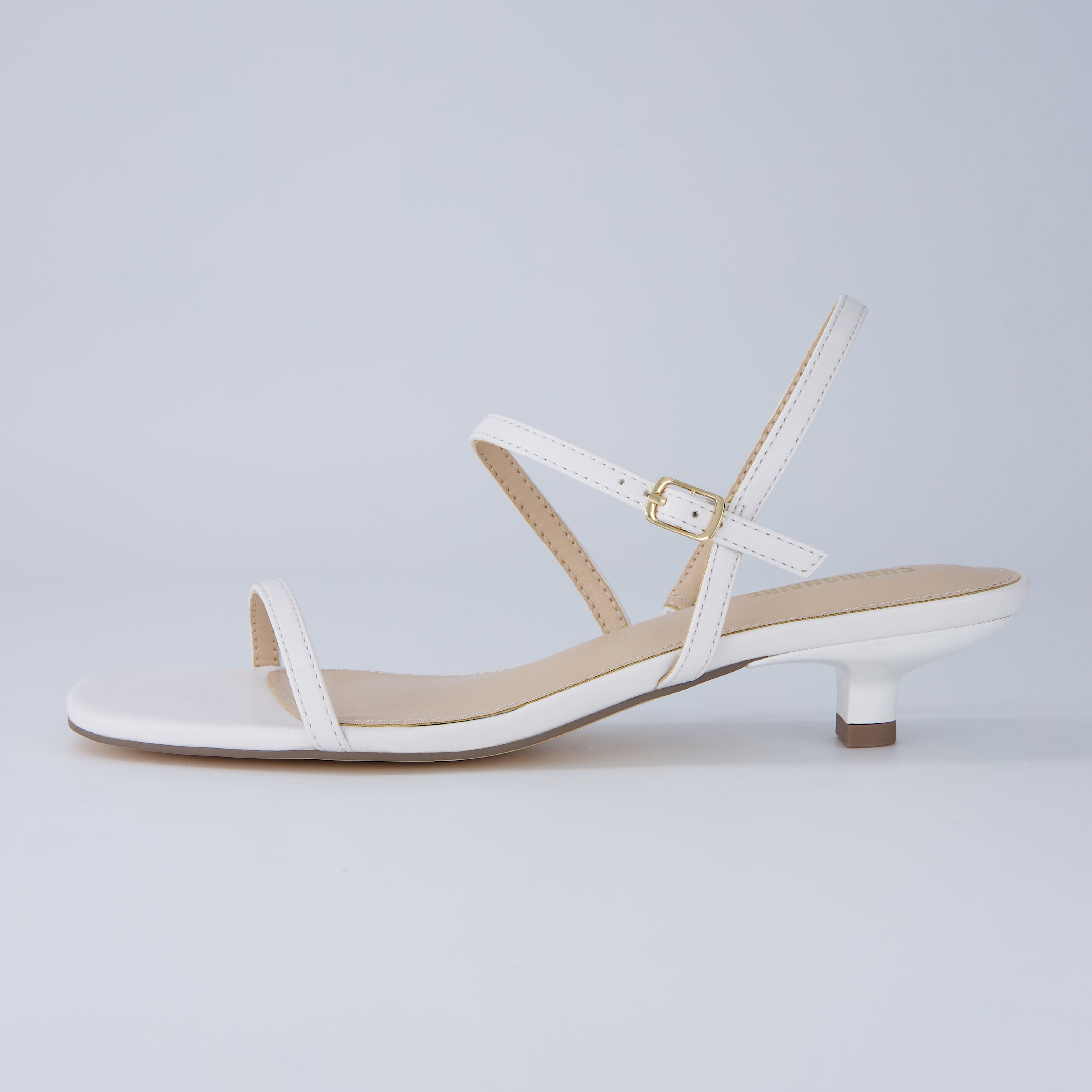 Soprano Kitten Heel Sandal White