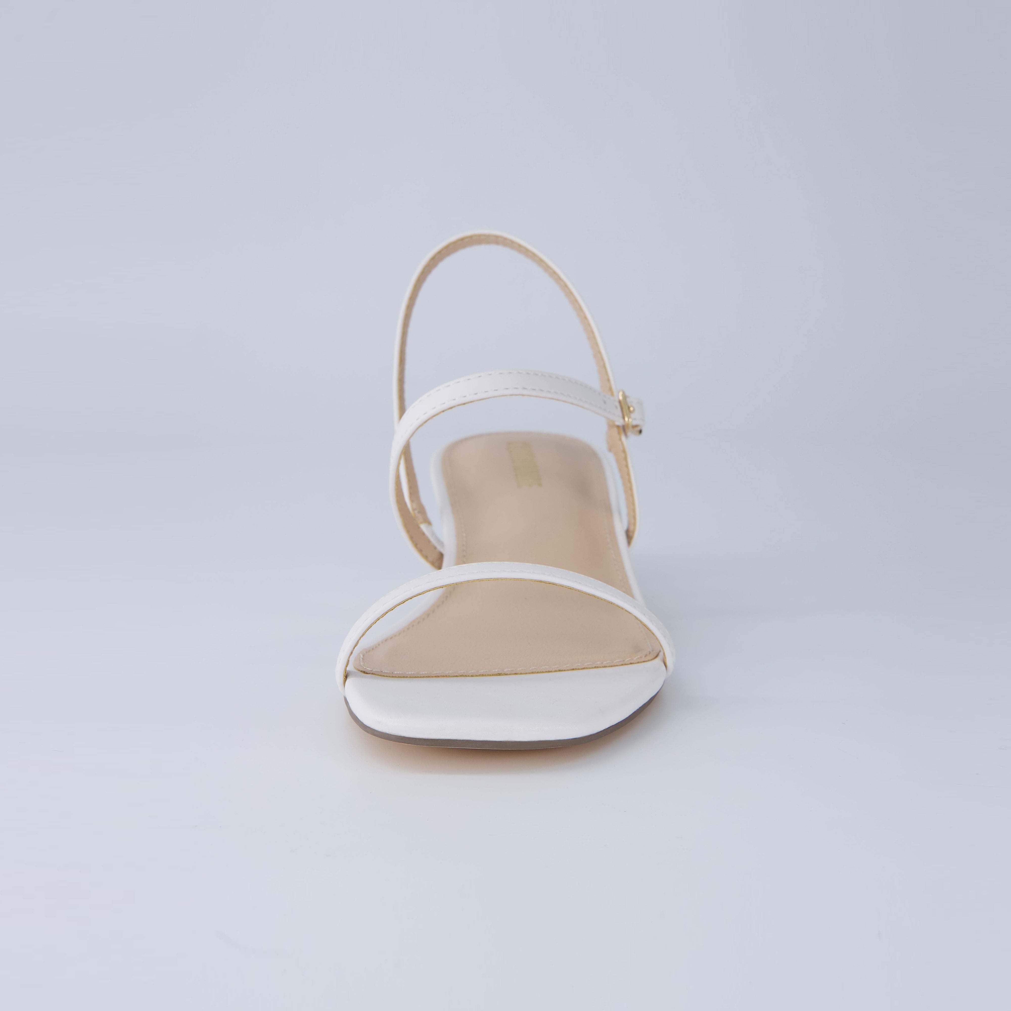 Soprano Kitten Heel Sandal White