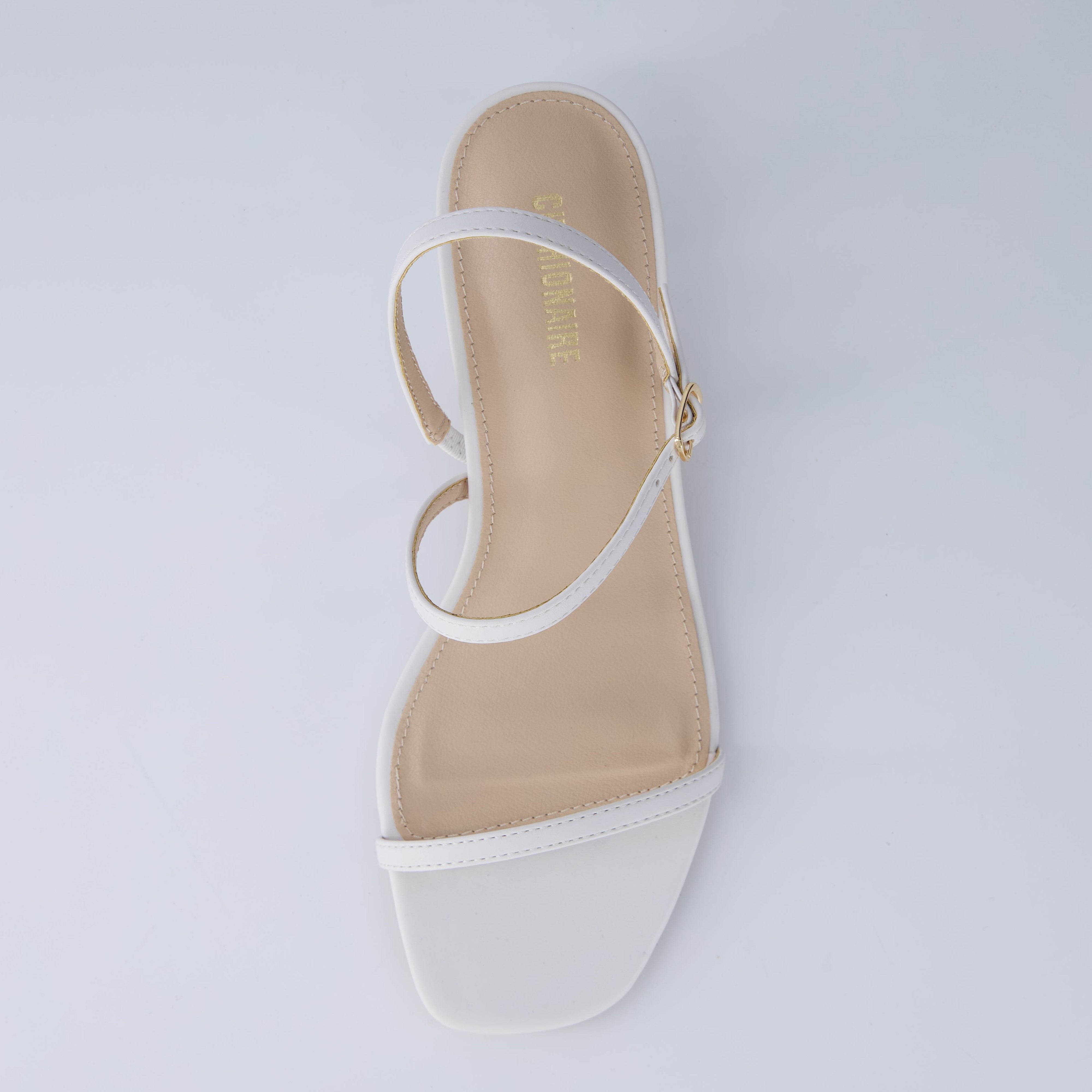 Soprano Kitten Heel Sandal White