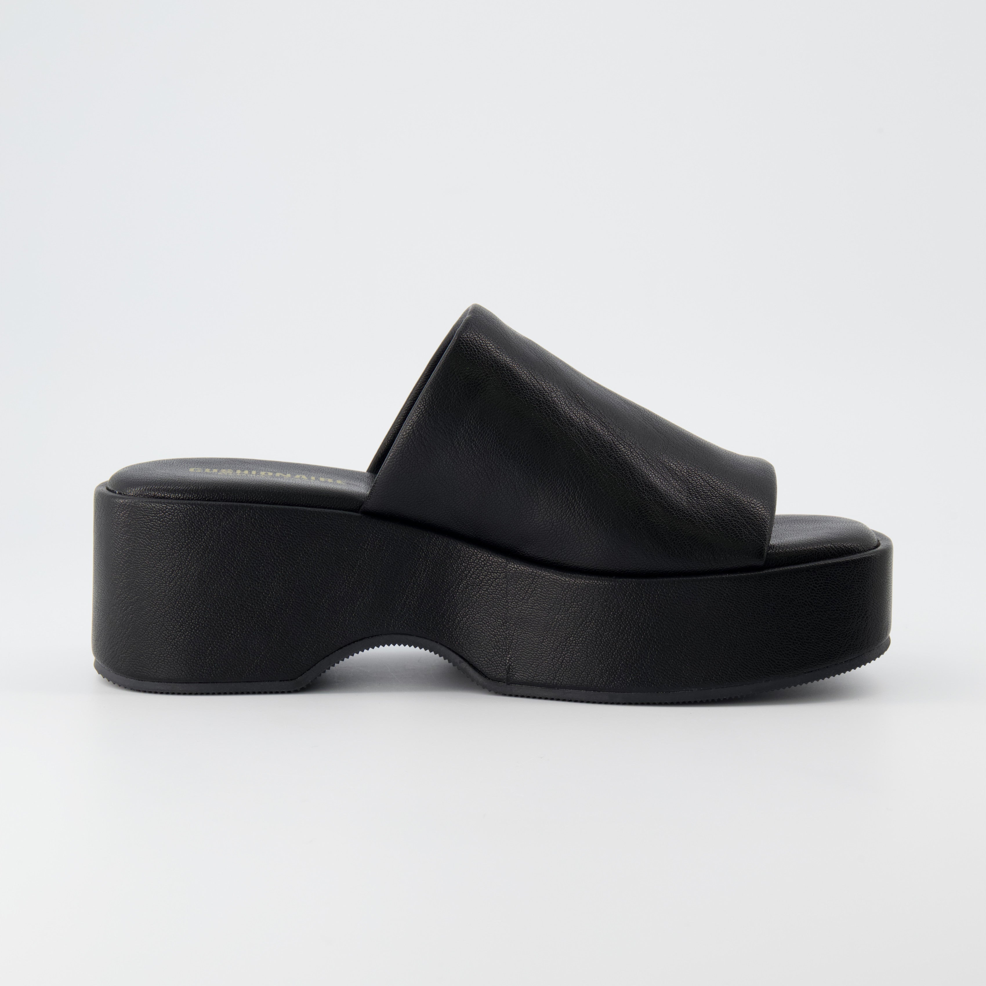 Spin One-Band Platform Sandal Black