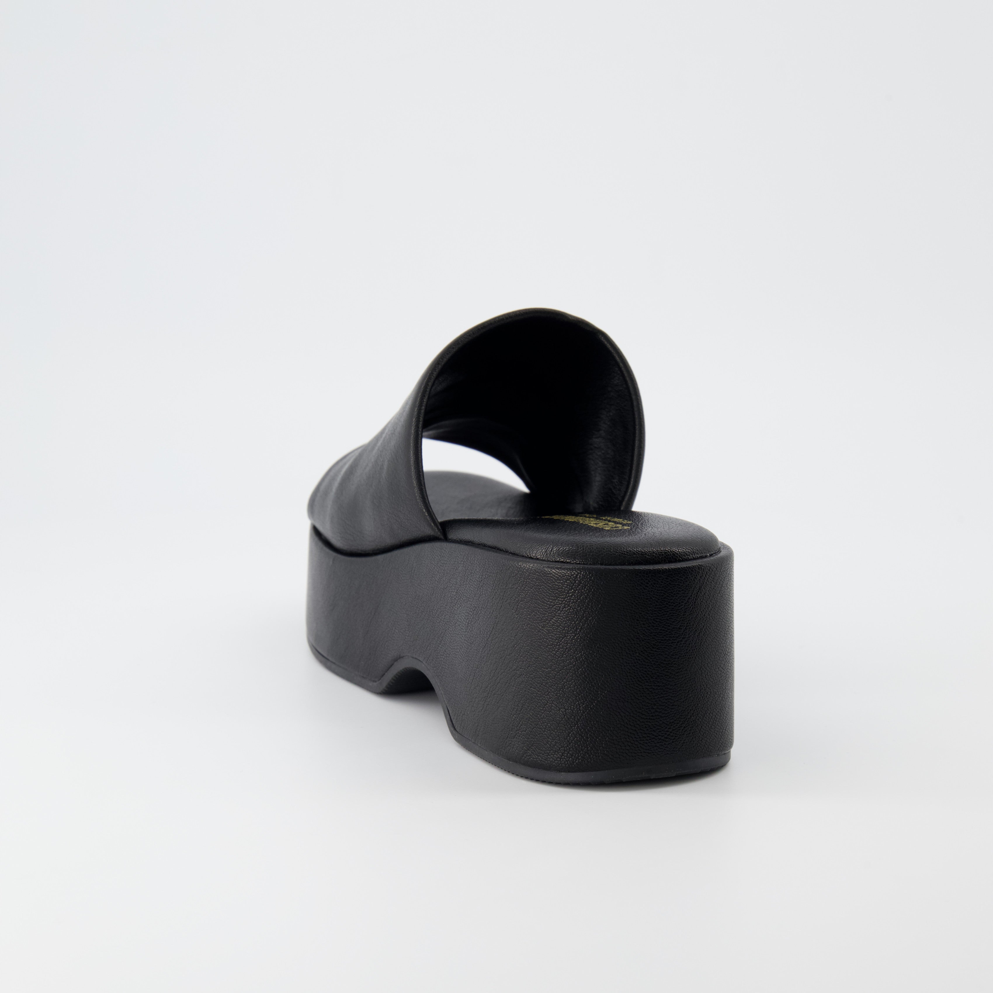 Spin One-Band Platform Sandal Black