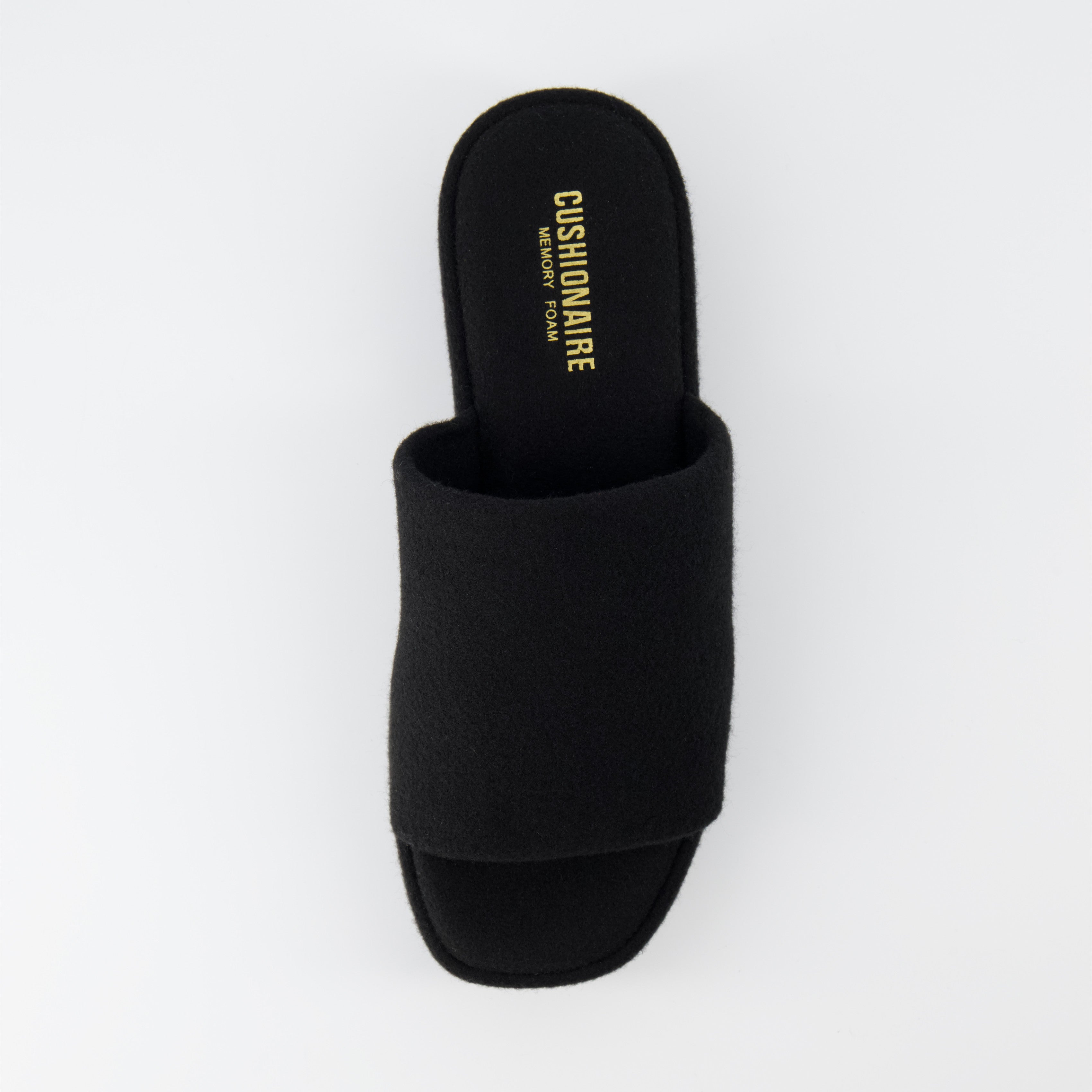 Spin One-Band Platform Sandal Black Wool