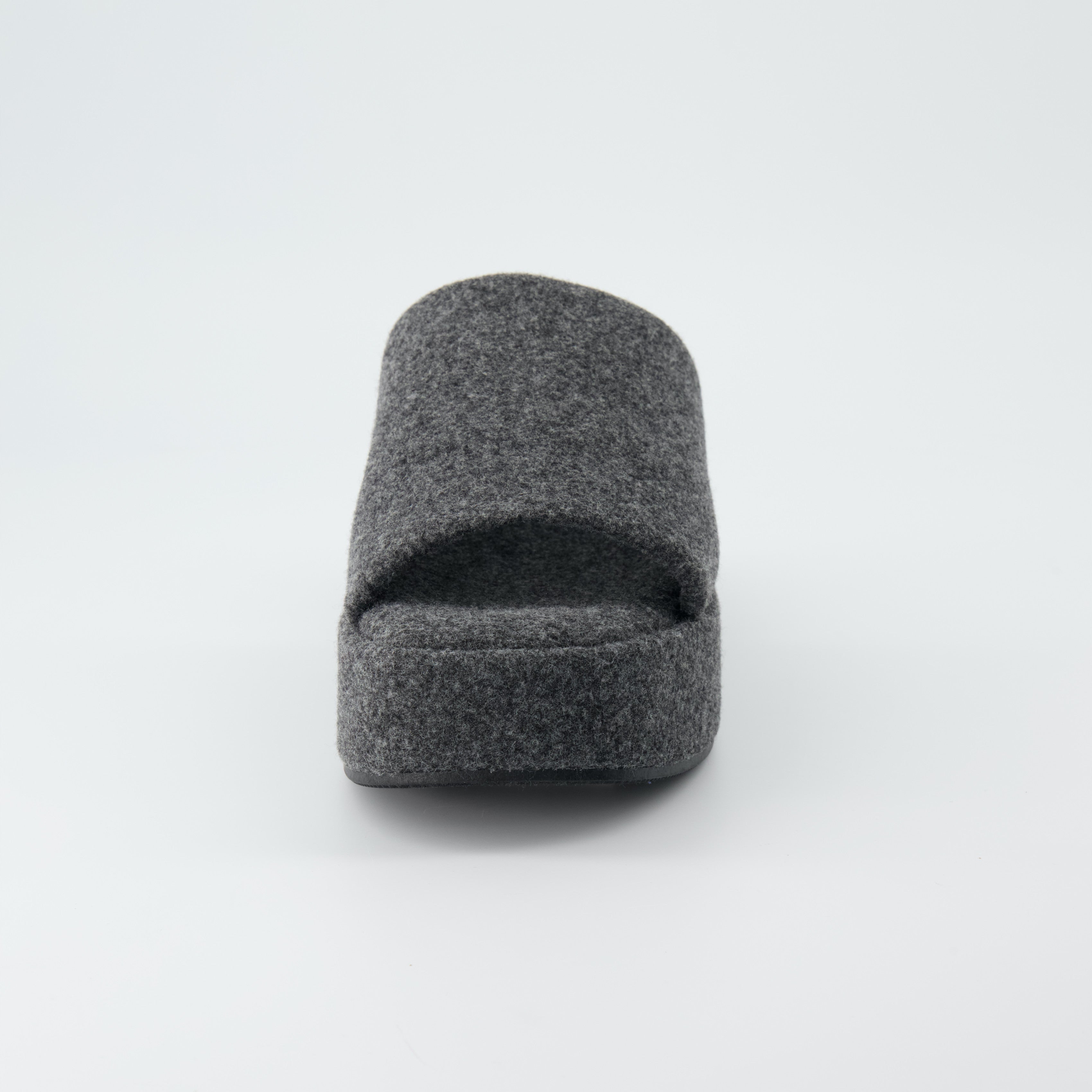 Spin One-Band Platform Sandal Grey Wool