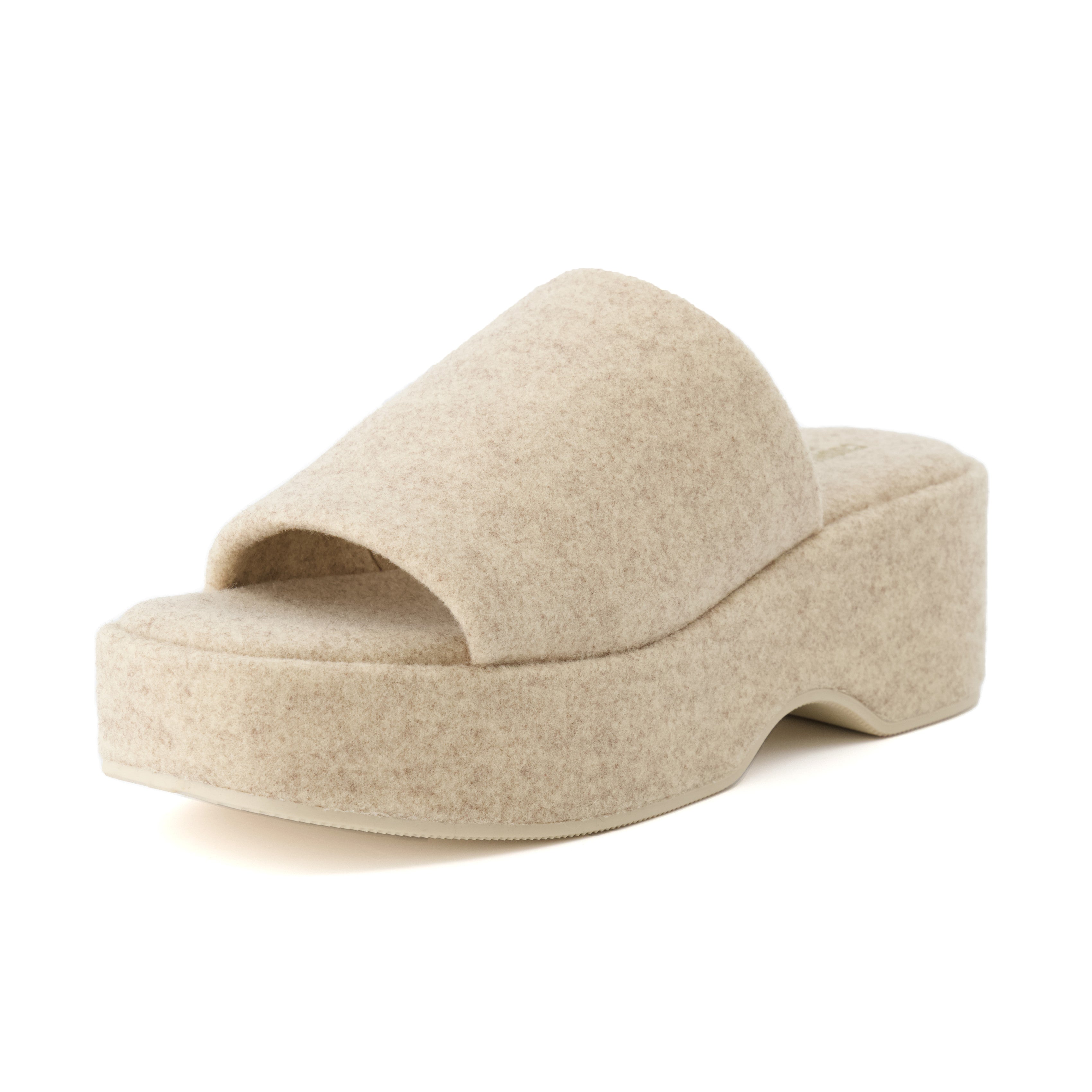 Spin One-Band Platform Sandal Sand Wool