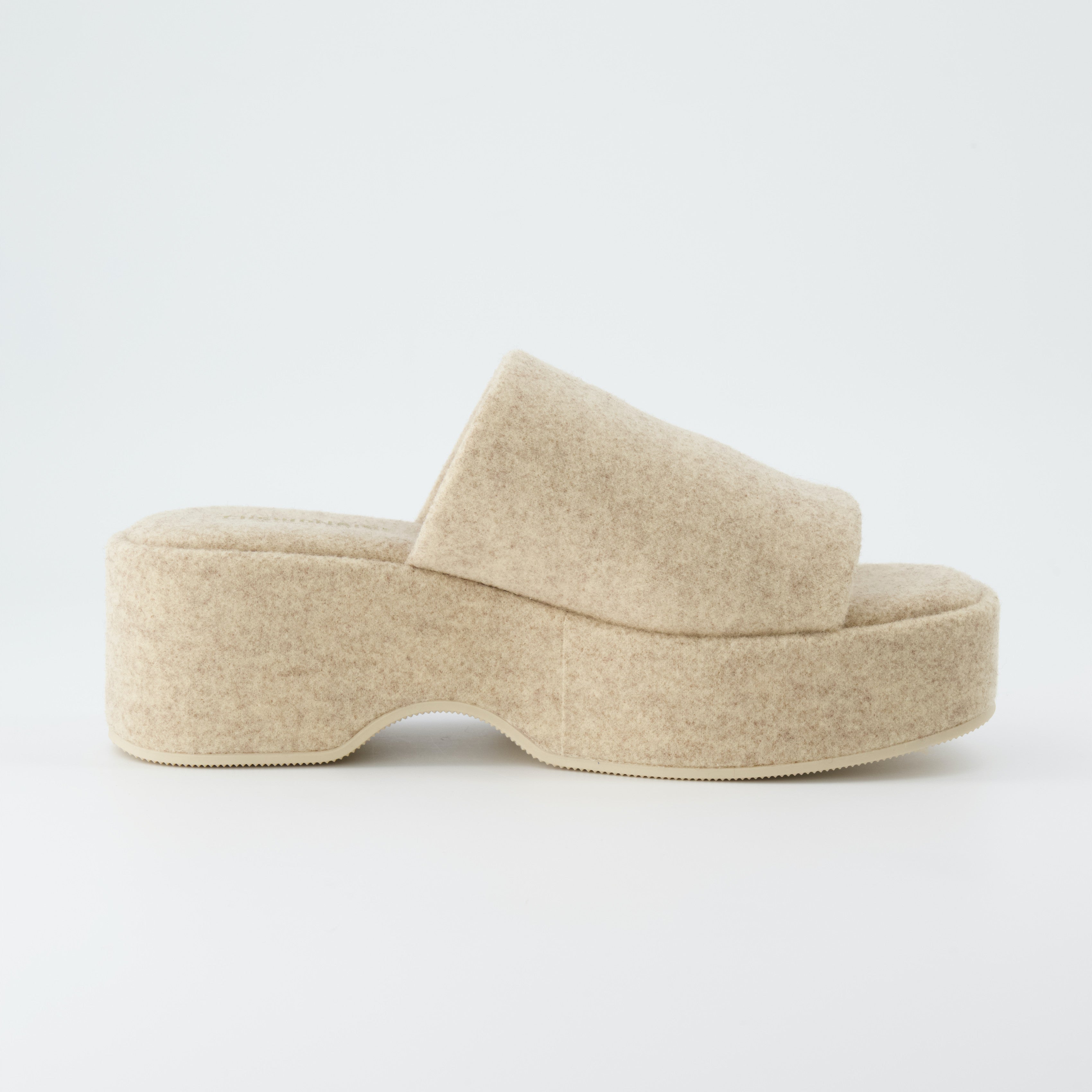 Spin One-Band Platform Sandal Sand Wool