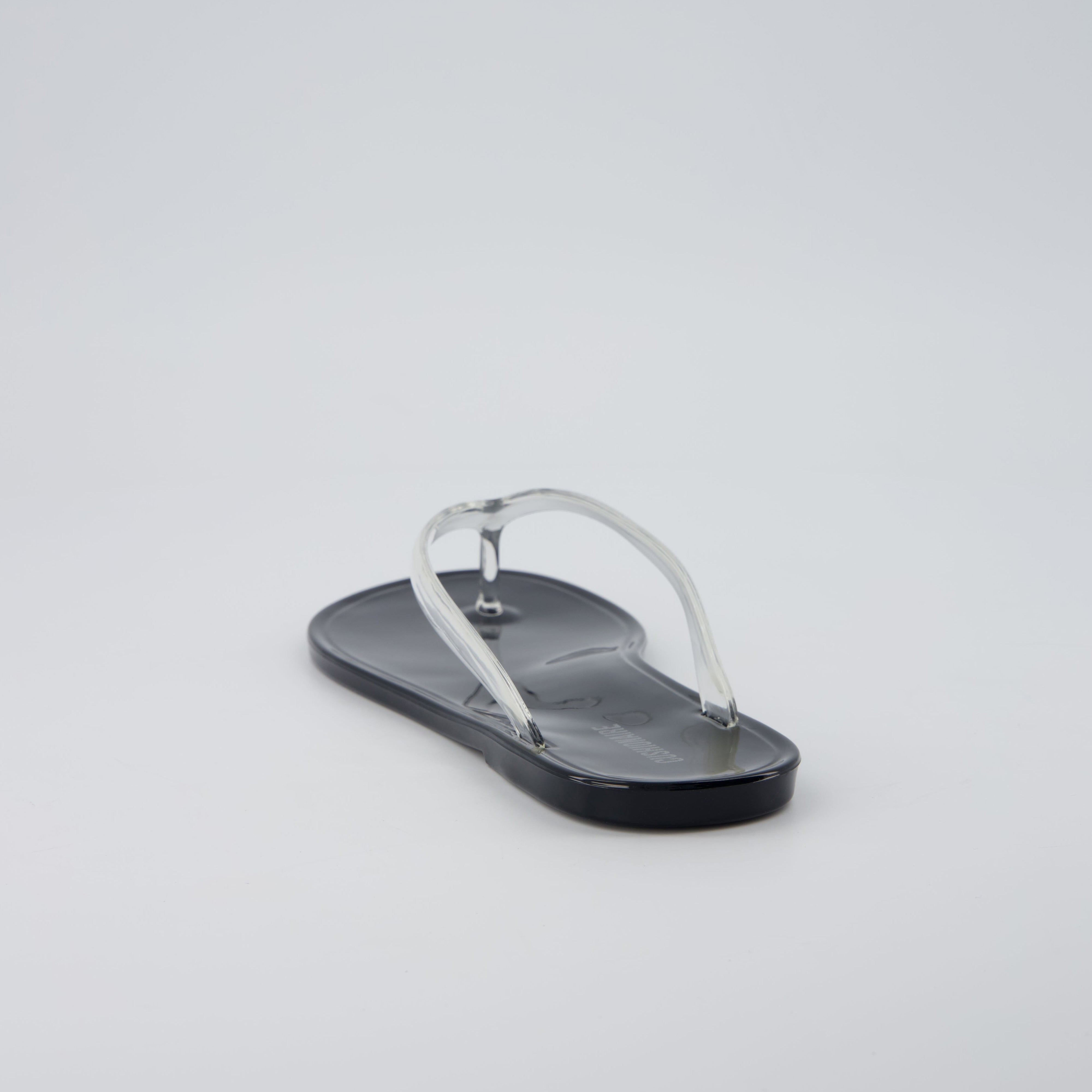 Splash Jelly Flip Flops Black Medium