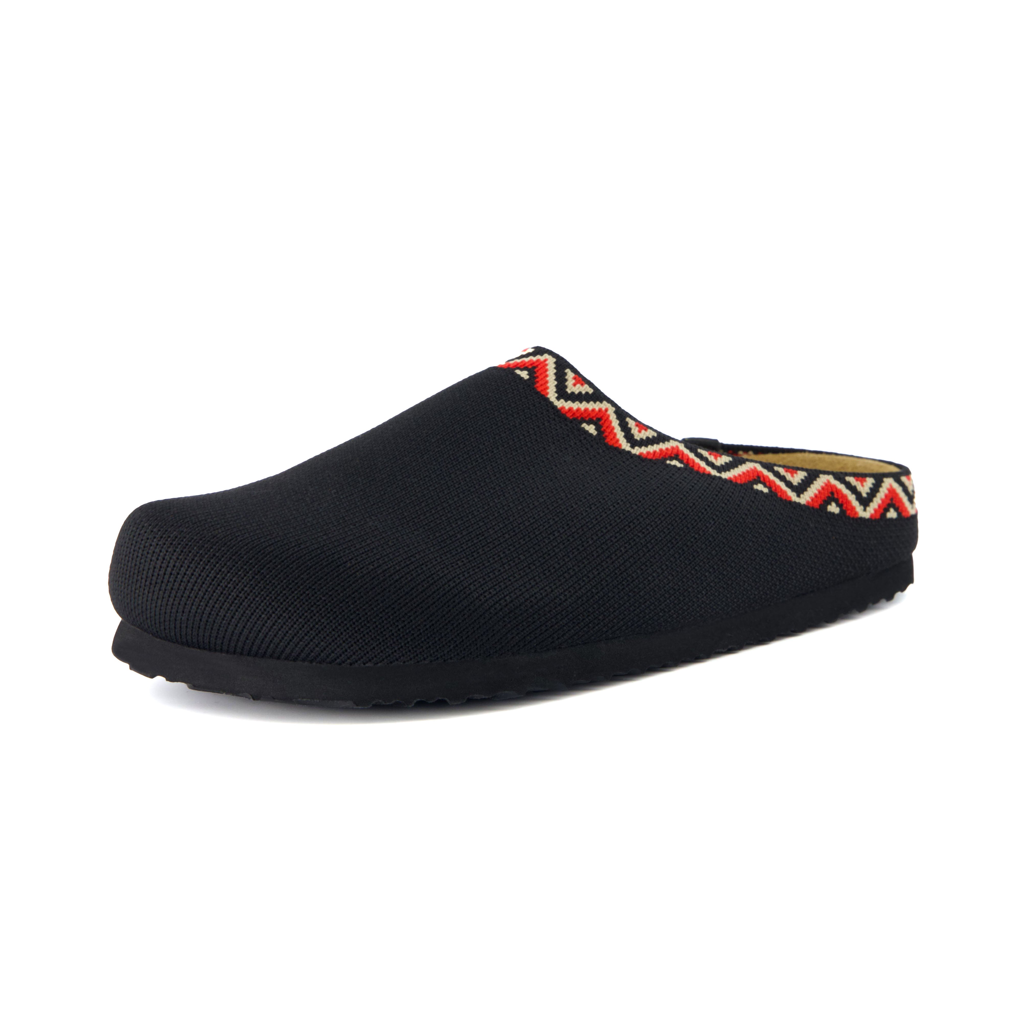 Swiss Knit Cork Footbed Clog Black