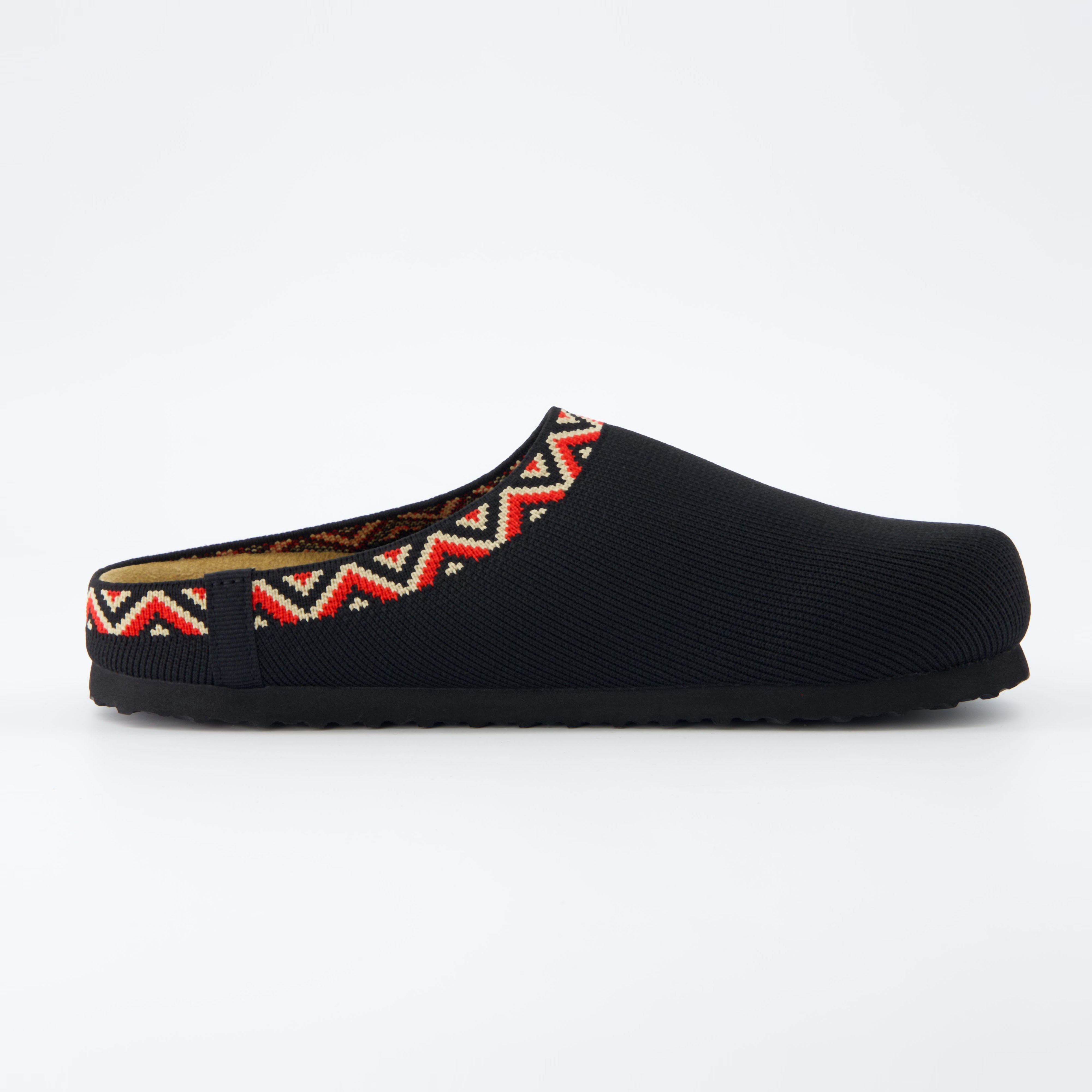 Swiss Knit Cork Footbed Clog Black