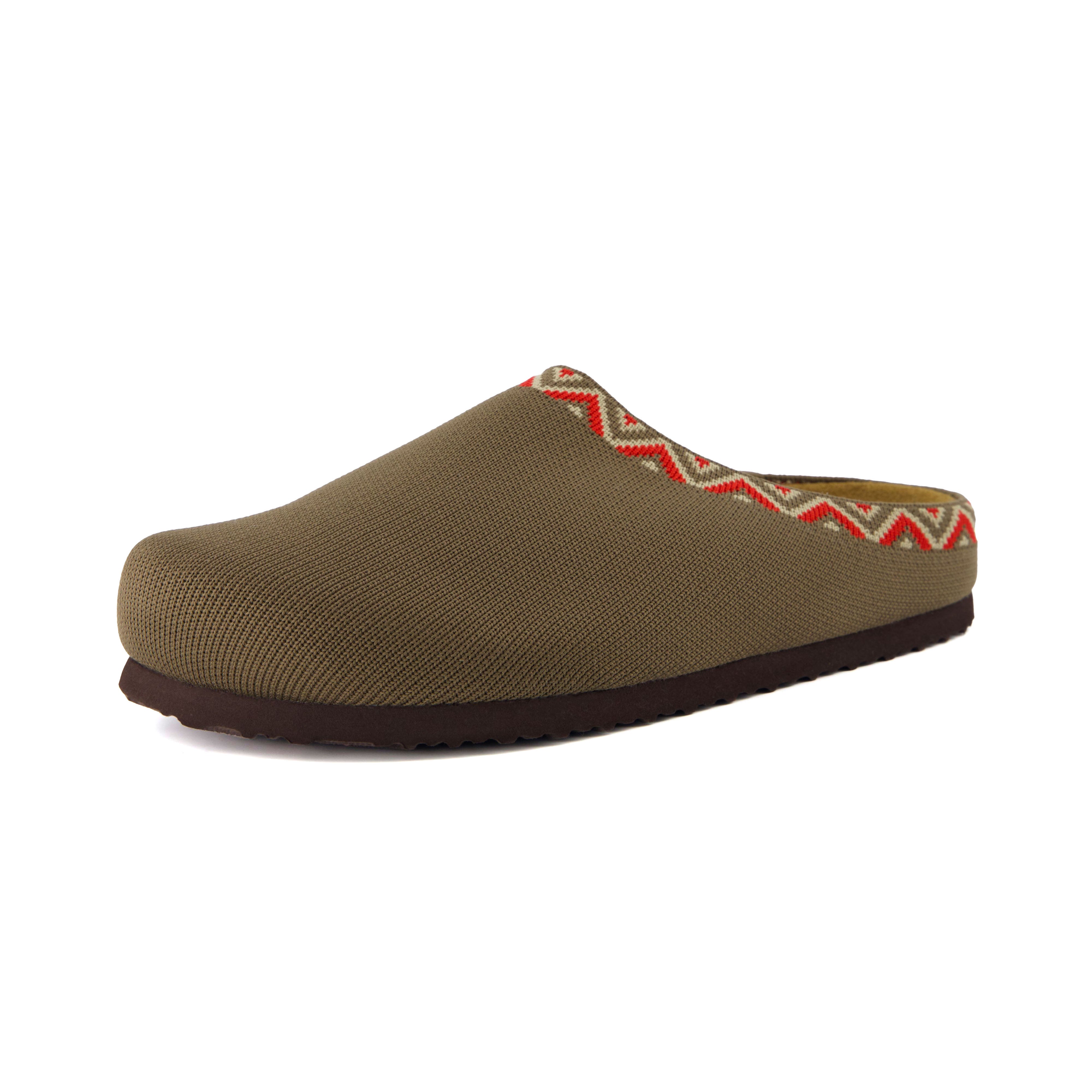 Swiss Knit Cork Footbed Clog Brown
