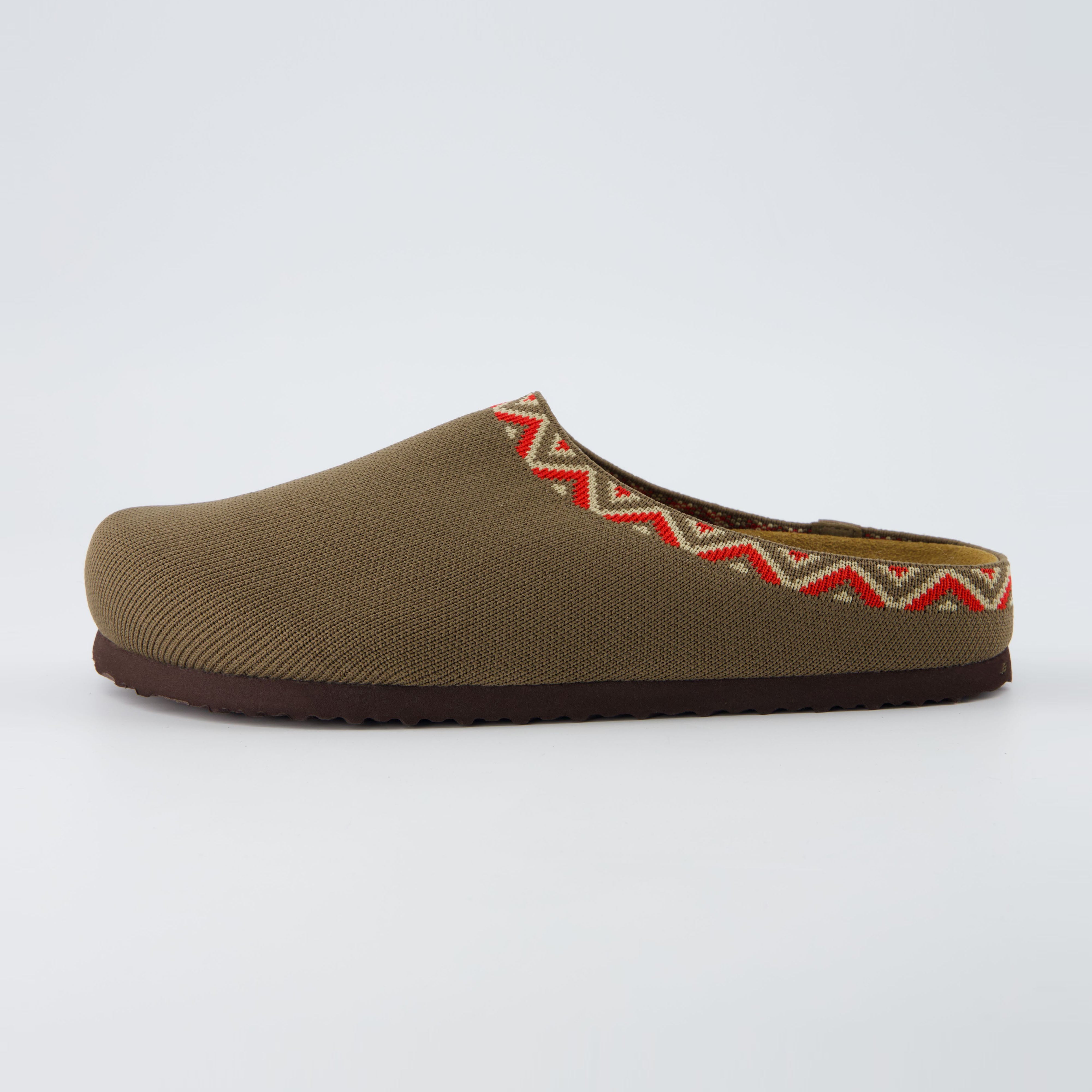 Swiss Knit Cork Footbed Clog Brown