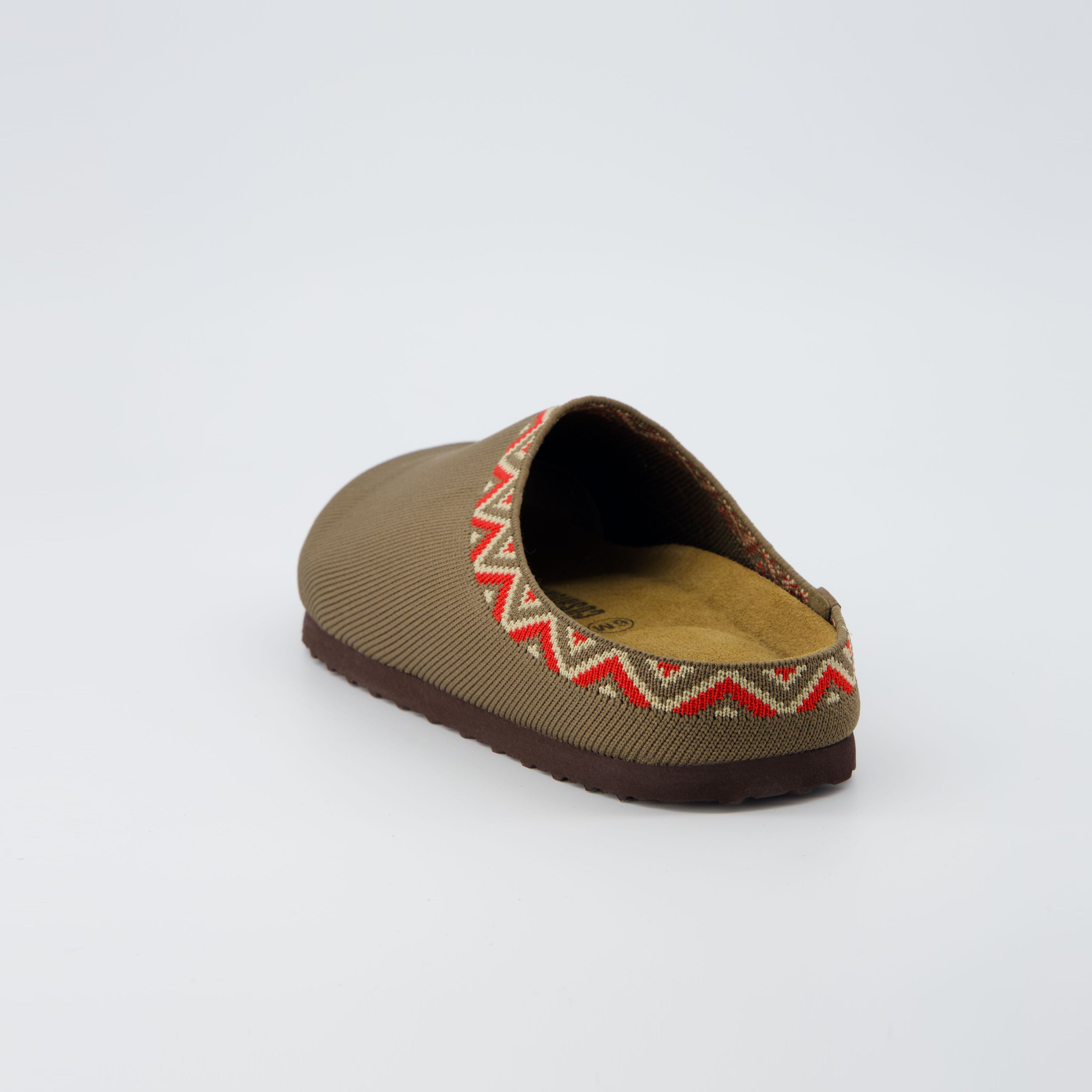 Swiss Knit Cork Footbed Clog Brown